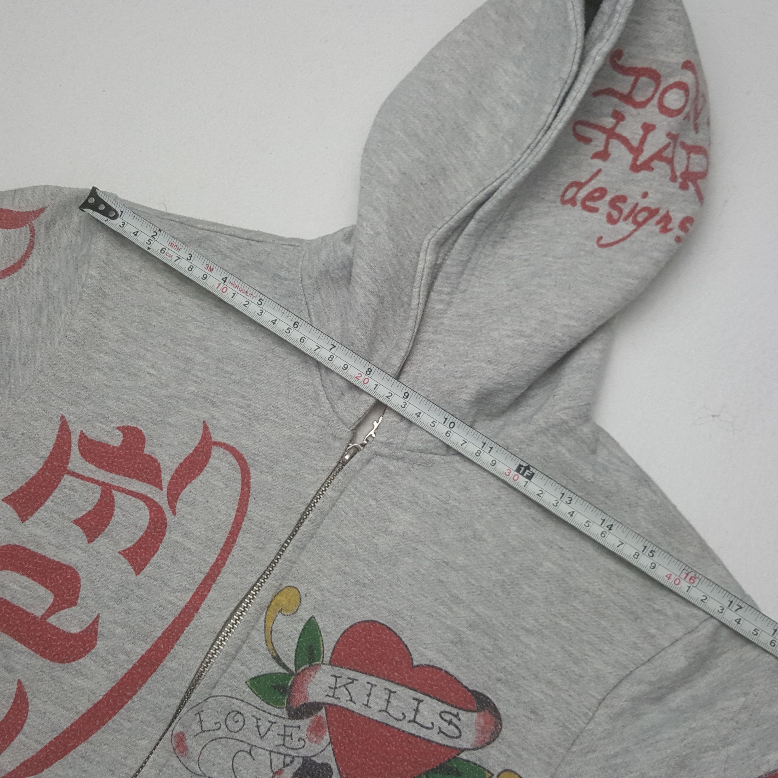 Christian Audigier × Ed Hardy × Vintage Vintage Ed Hardy Zipper Jacket With Hoodies Size US M / EU 48-50 / 2 - 7 Thumbnail