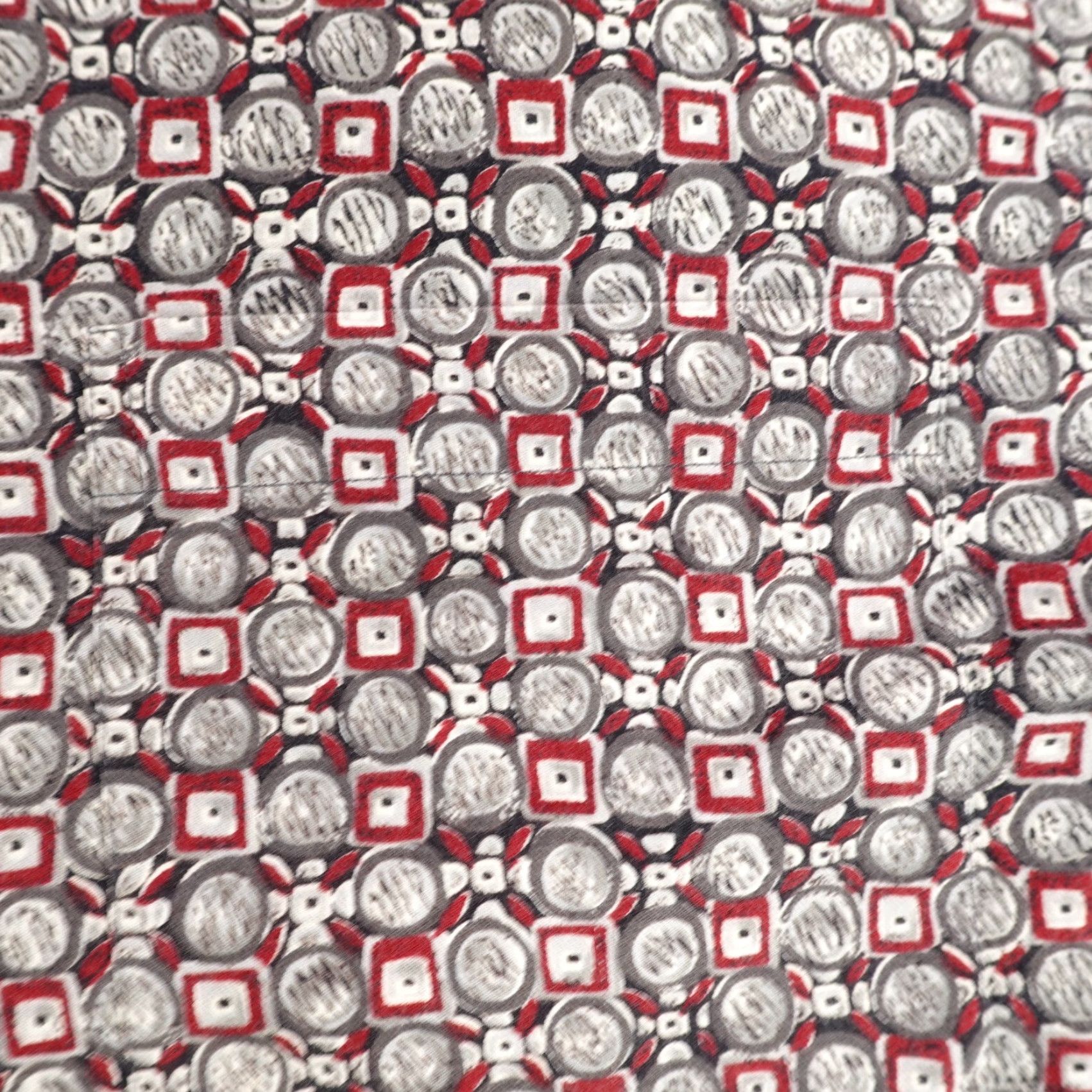 Neiman Marcus VINTAGE Neiman Marcus Shirt Men Medium Red Gray Block Print Button Up Made USA Size US M / EU 48-50 / 2 - 3 Thumbnail
