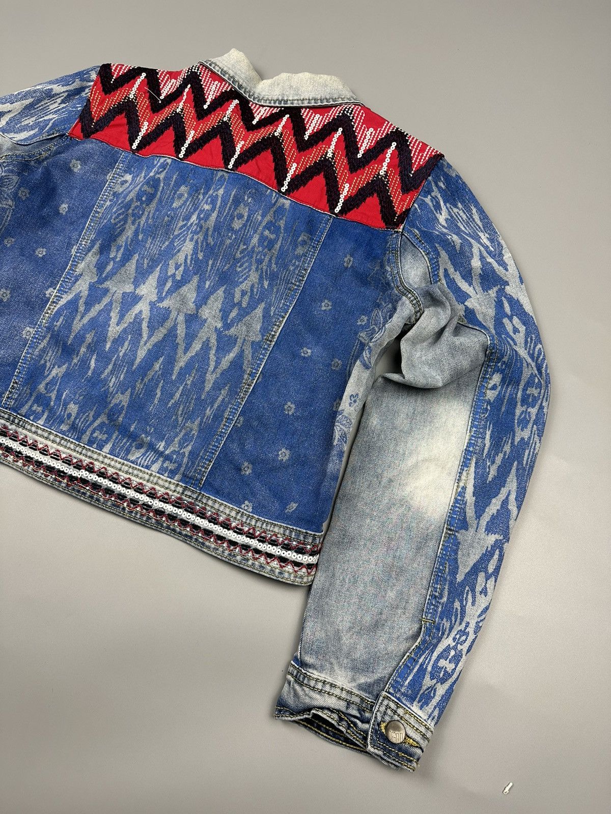 Desigual × Japanese Brand Desigual Native Shashiko Denim Jacket Size US M / EU 48-50 / 2 - 8 Thumbnail