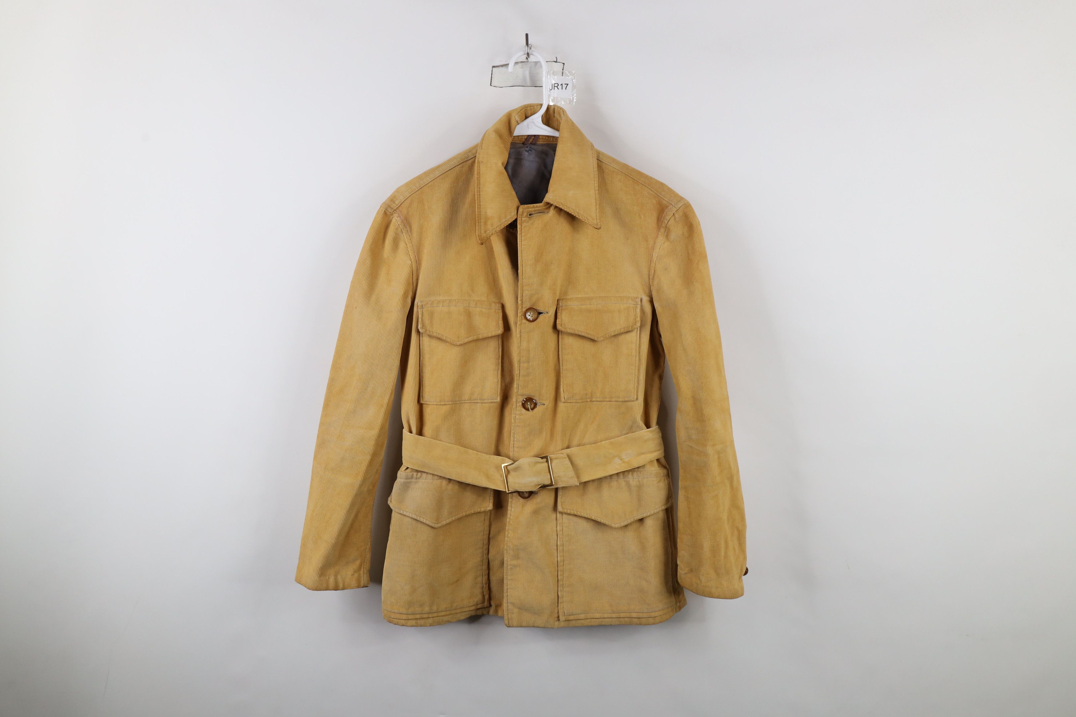 Vintage Vintage 70s Streetwear Belted Corduroy Trench Coat Jacket Size US S / EU 44-46 / 1 - 1 Thumbnail