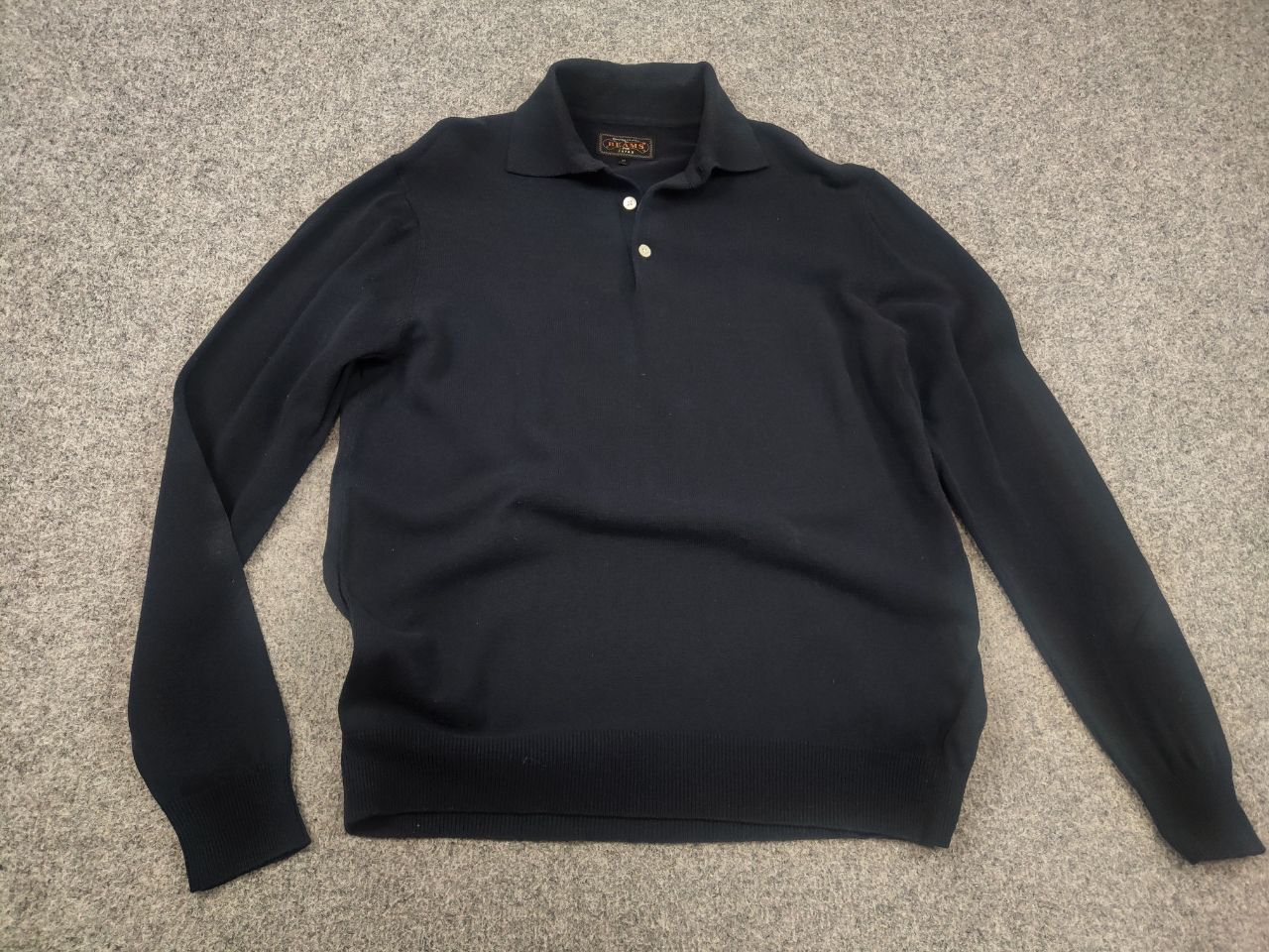 Beams Plus Beam Plus Japan 12g Wool Polo Button Long sleeve Sweater Size US M / EU 48-50 / 2 - 3 Thumbnail
