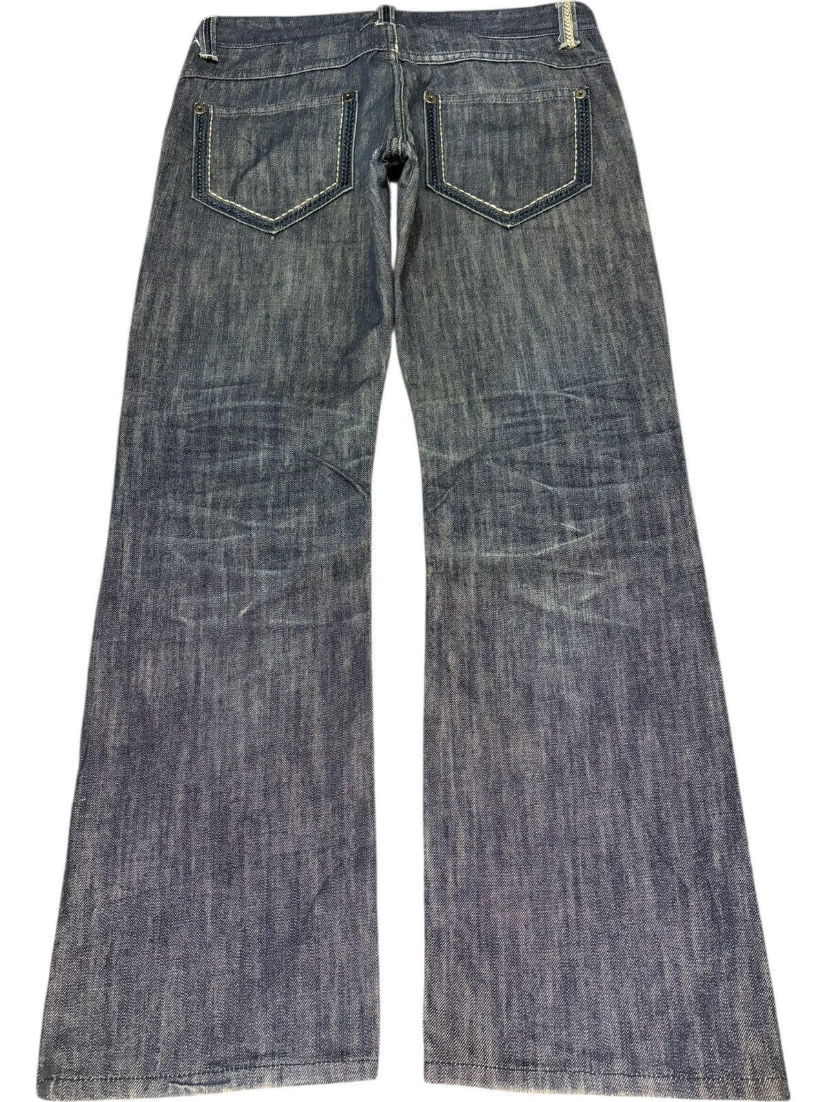 Edwin Vintage Japanese Brand Blue Wash Distress Loose Jeans Size US 33 - 2 Thumbnail