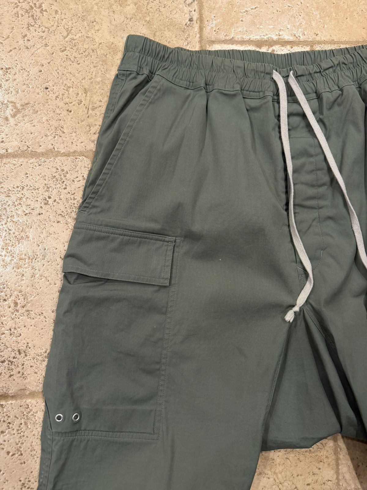 Rick Owens Rick Owens EDFU 23 Green Drop Crotch Cargo Drawstring Pants Size US 34 / EU 50 - 5 Thumbnail
