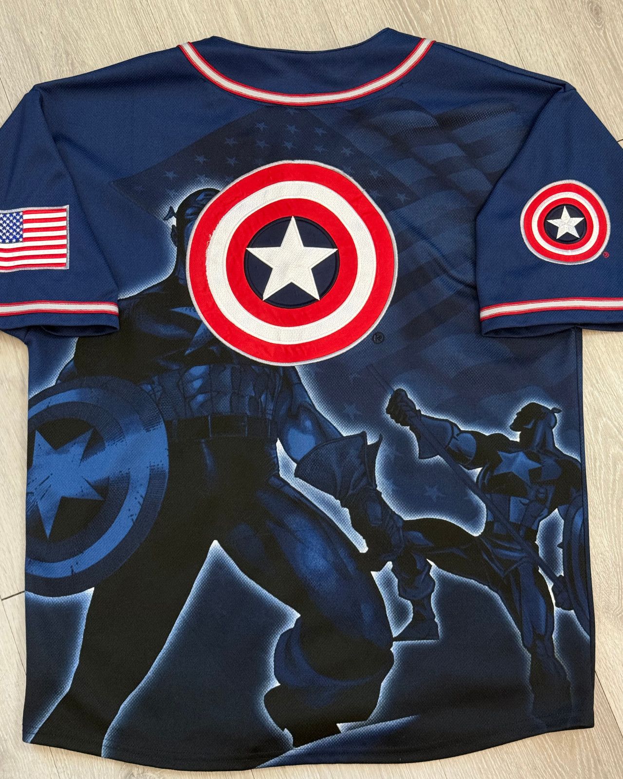 Marvel Comics Vintage 2002 Marvel Comics Captain America Baseball Jersey L Size US L / EU 52-54 / 3 - 4 Thumbnail