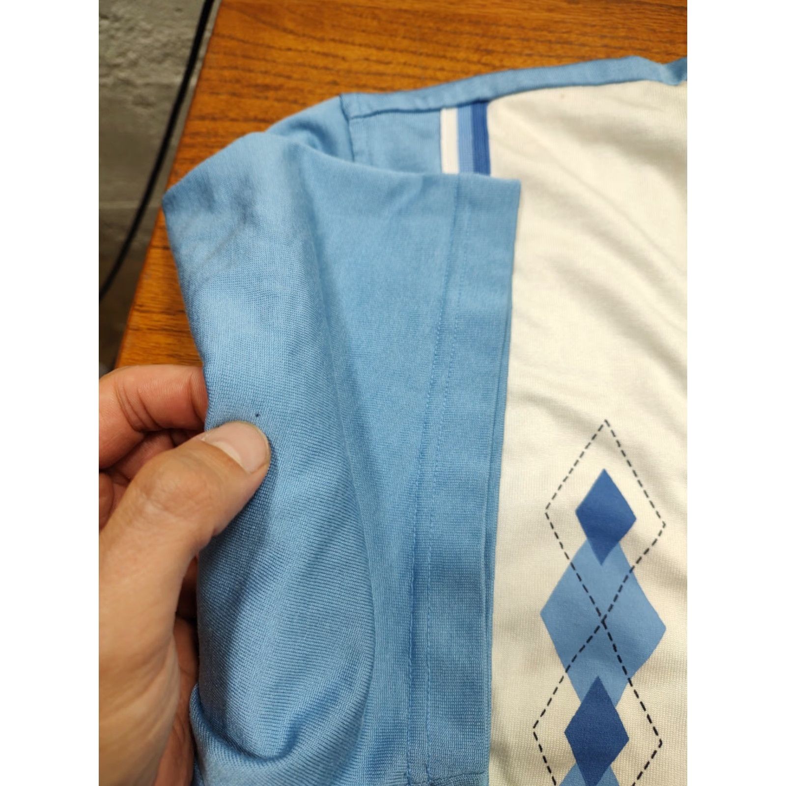 Nike VINTAGE Nike Shirt Tar Heels NC 1/4 Zip Argyle Blue XL Men’s Logo Classic 90s College Sports T-Shirt Size US XL / EU 56 / 4 - 4 Thumbnail