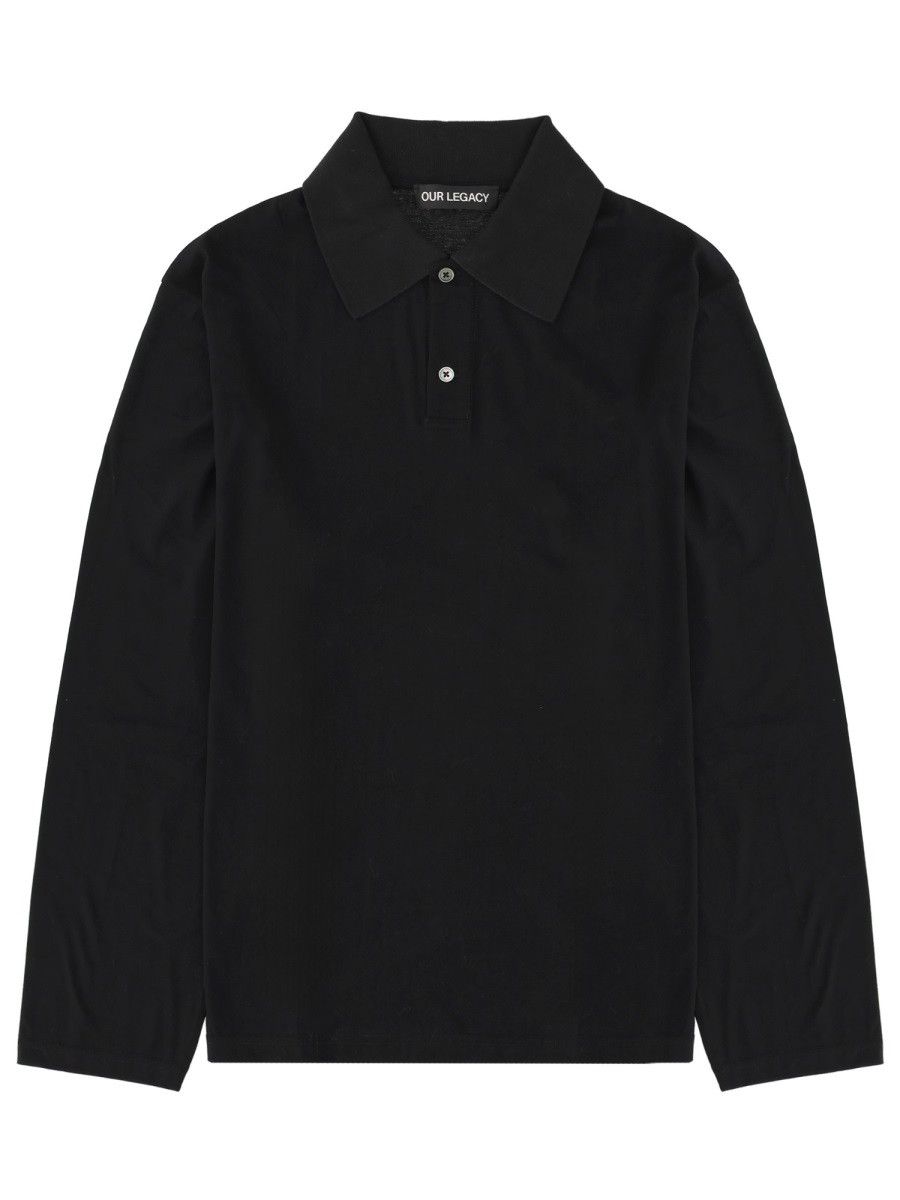 Our Legacy OUR LEGACY POLO "RUGBY" - BLACK (IT 50) Size US L / EU 52-54 / 3 - 1 Thumbnail