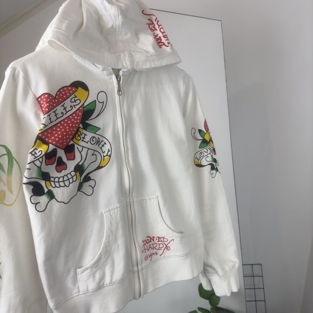 Ed Hardy Ed Hardy Vintage Big Skull Zip Hoodie Size L / US 10 / IT 46 - 4 Thumbnail