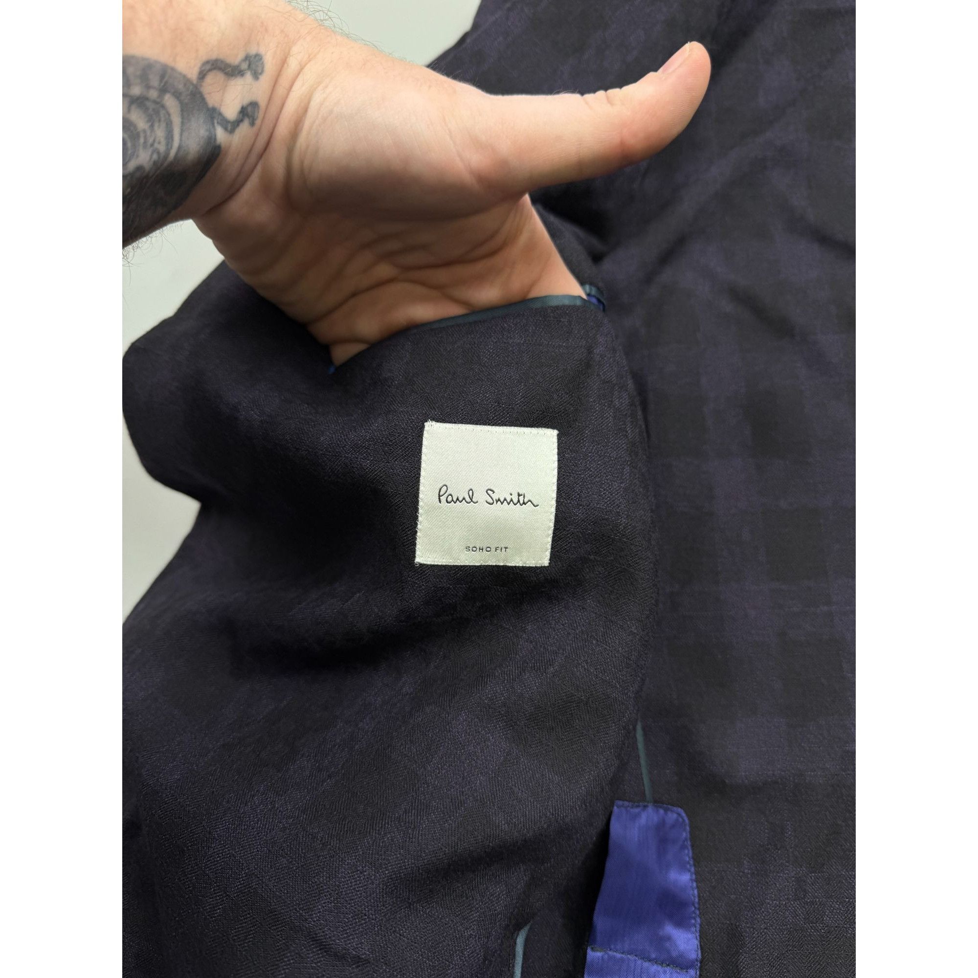 Paul Smith Paul & Smith Checkered Two Button Wool Blazer (Y1261) Size 42R - 9 Thumbnail