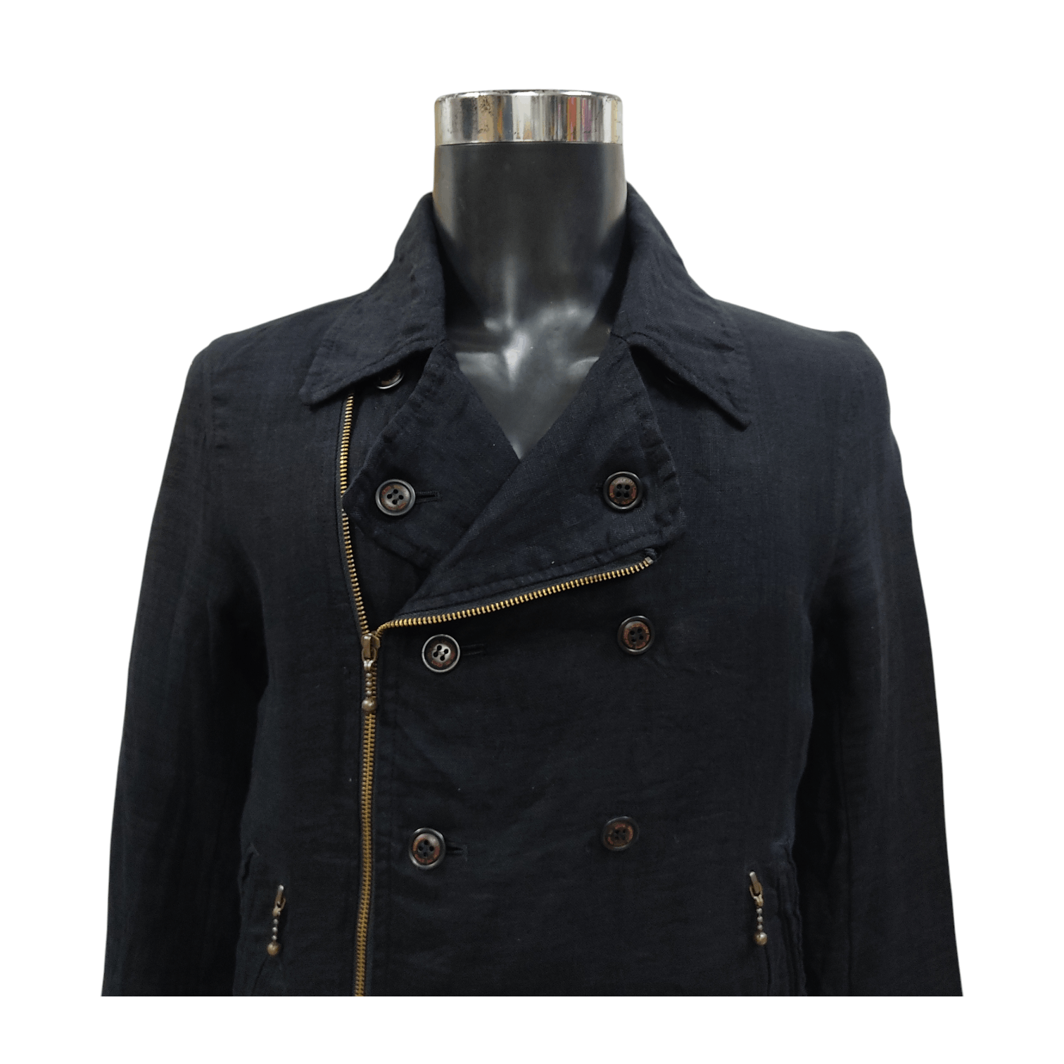 If Six Was Nine Glamb I6W9 Inspired Hemp Cotton Double Breasted Jacket Size US S / EU 44-46 / 1 - 2 Thumbnail