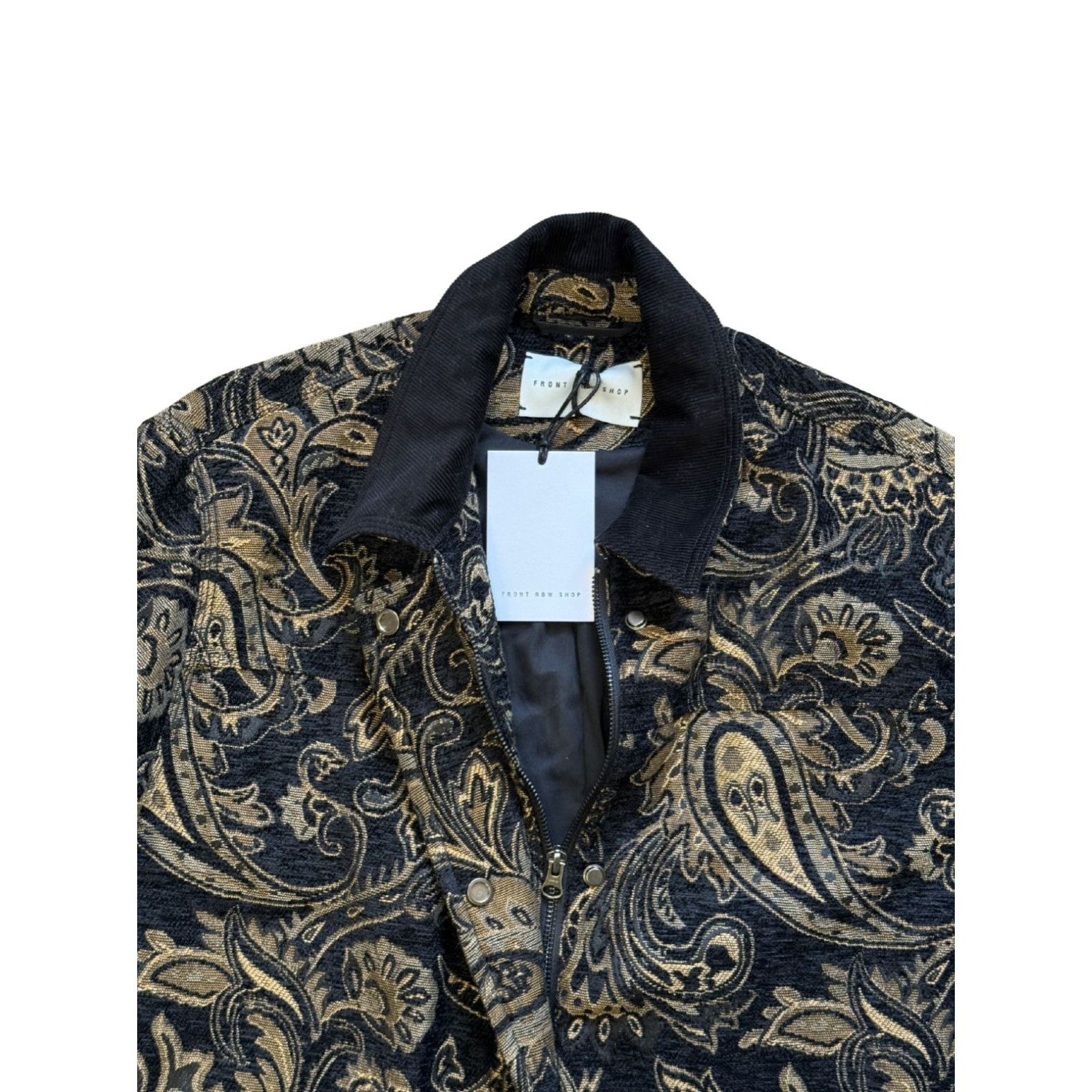 Other Front Row Shop Paisley Print Jaquard Jacket Corduroy NWT $32 Size M / US 6-8 / IT 42-44 - 3 Thumbnail