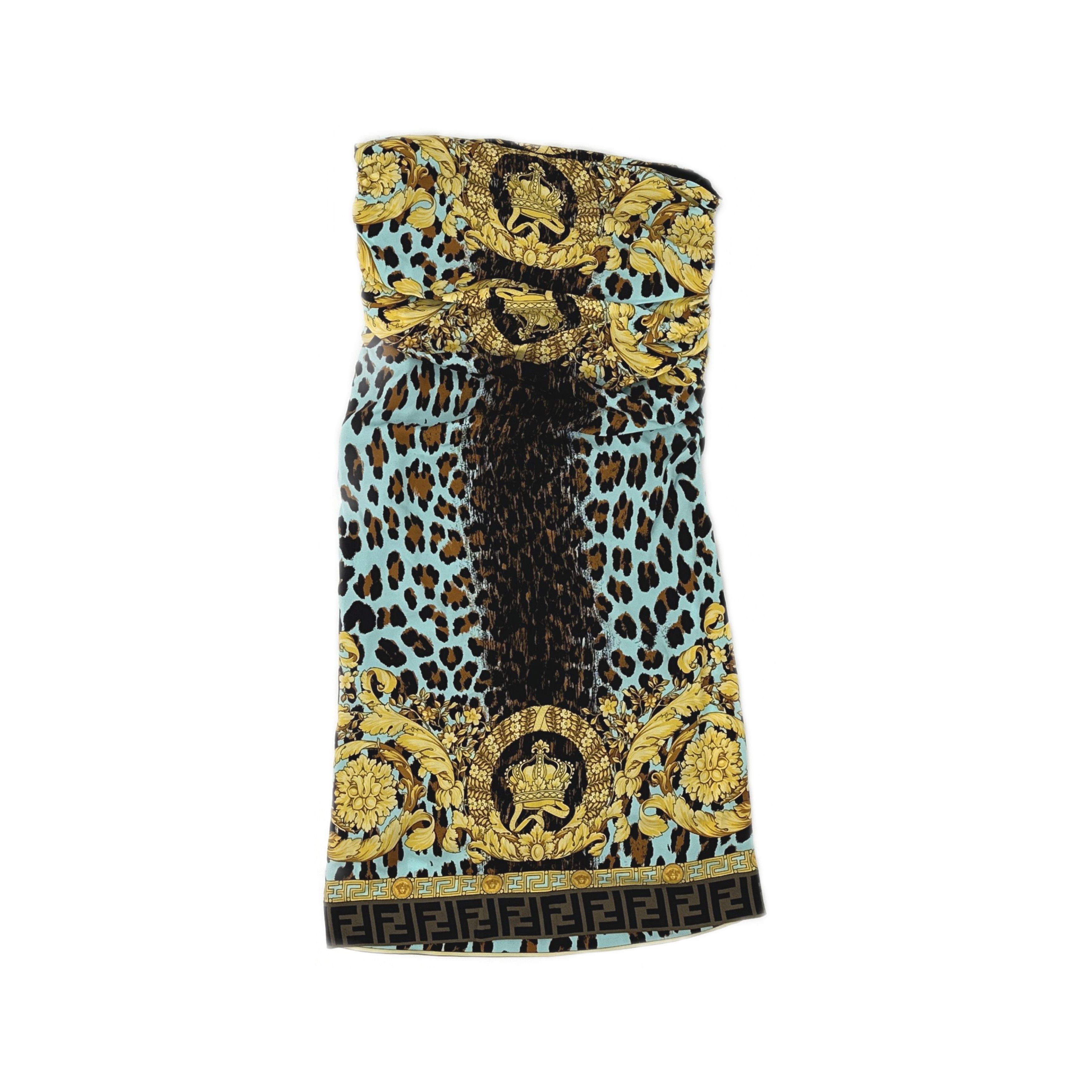 Fendi × Versace Fendi x Versace Baroque Animal Print Midi Skirt Size 40 Size 27" / US 4 / IT 40 - 1 Thumbnail