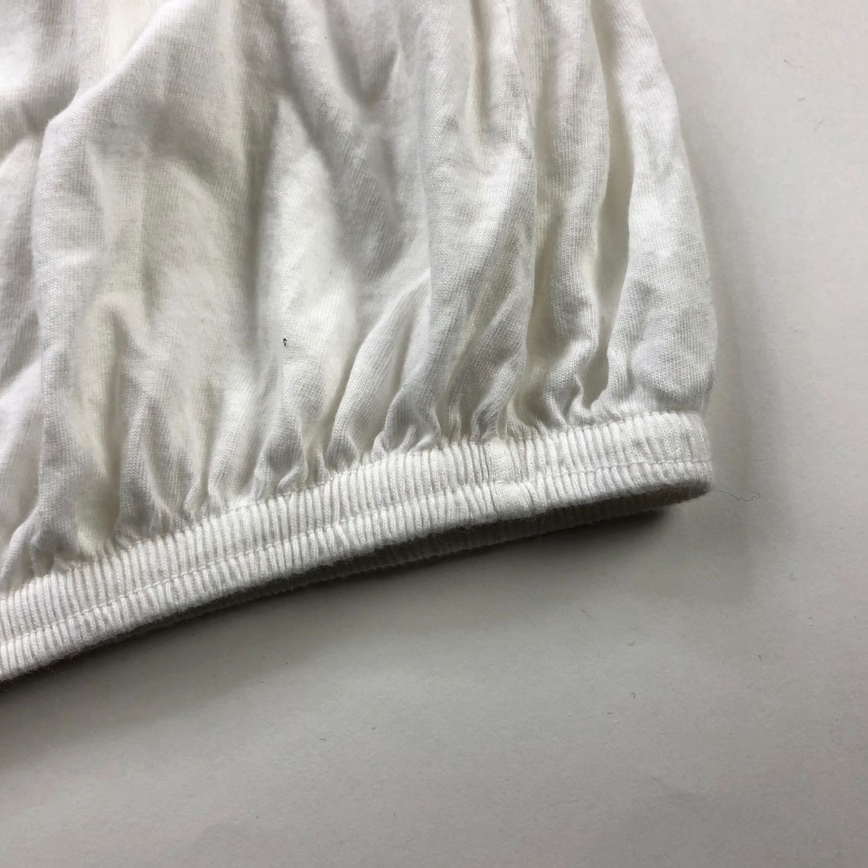 Michael Stars Michael Stars OS Supima Cotton Elastic Distressed Tank Top Blouse White 5340 Size ONE SIZE - 6 Thumbnail