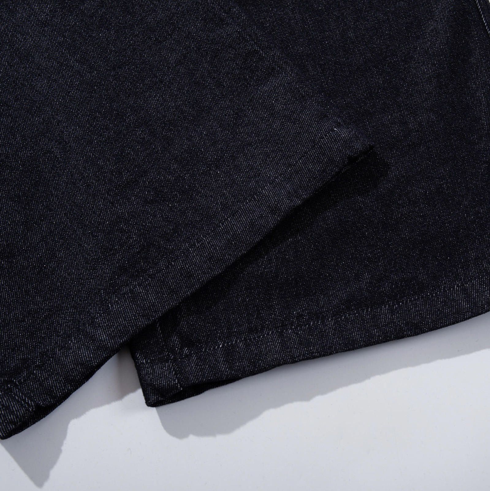 Jean Black Wide Leg Denim Jeans, Button Fly Baggy Pants Size US 32 / EU 48 - 3 Thumbnail