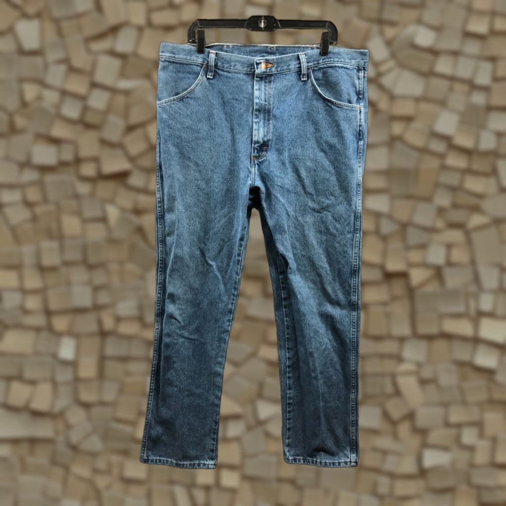 Vintage Rustler Jeans Main Point Brand Rustler Mens 38x32 Straight Mid Wash Blue Size US 38 / EU 54 - 1 Thumbnail