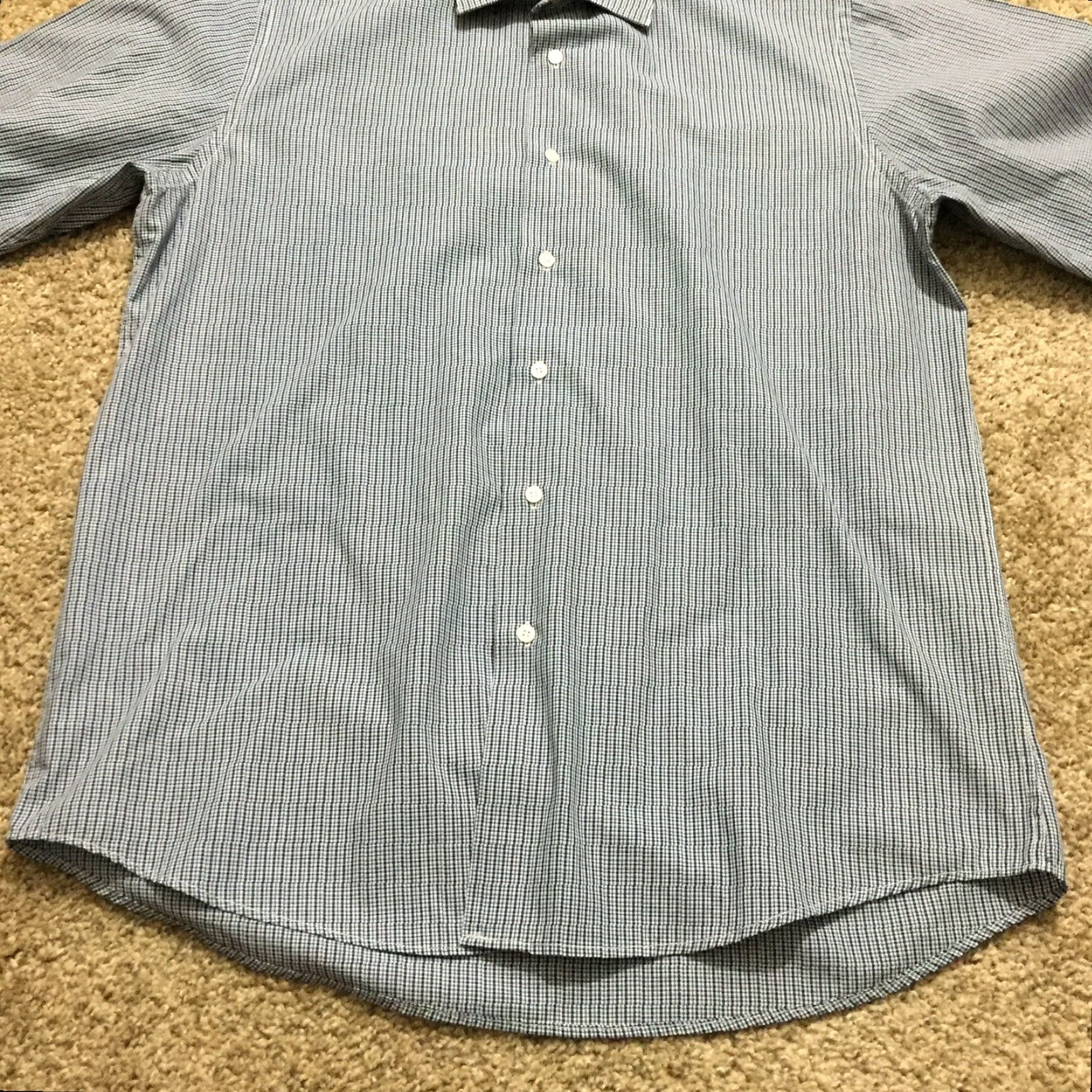 Architect Architect Shirt Mens Medium Regular Blue Plaid Long Sleeve Button-Up Size US M / EU 48-50 / 2 - 5 Thumbnail