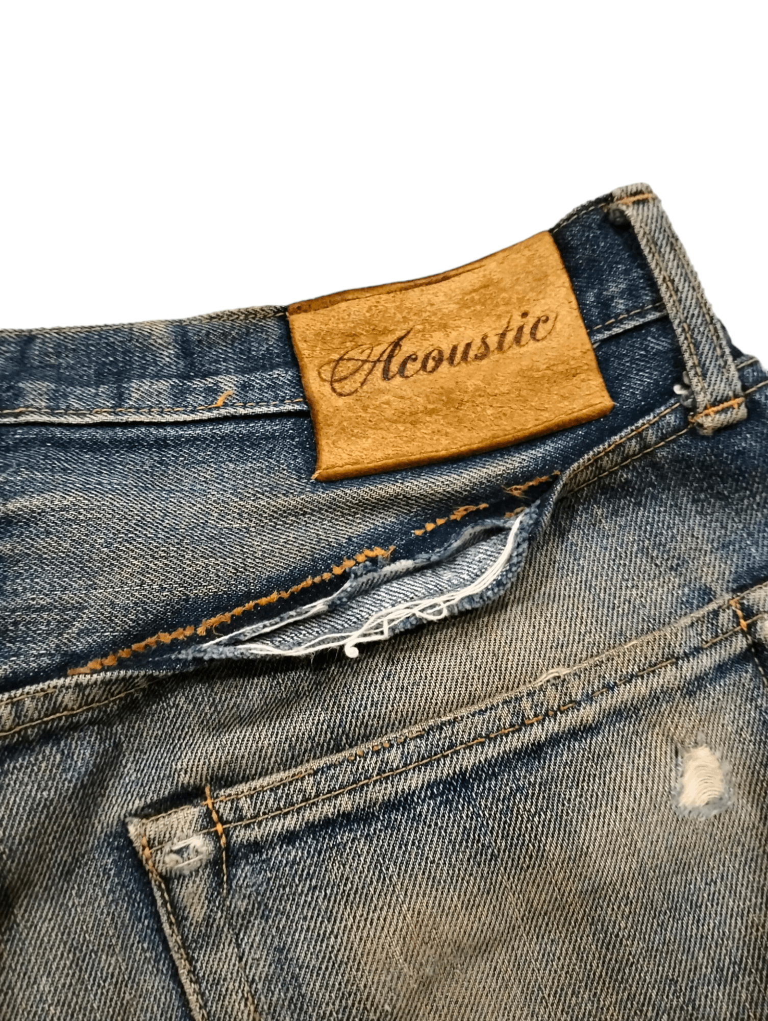 Japanese Brand Vintage Acoustic Salvage Distressed Denim Pants Size US 33 - 17 Thumbnail