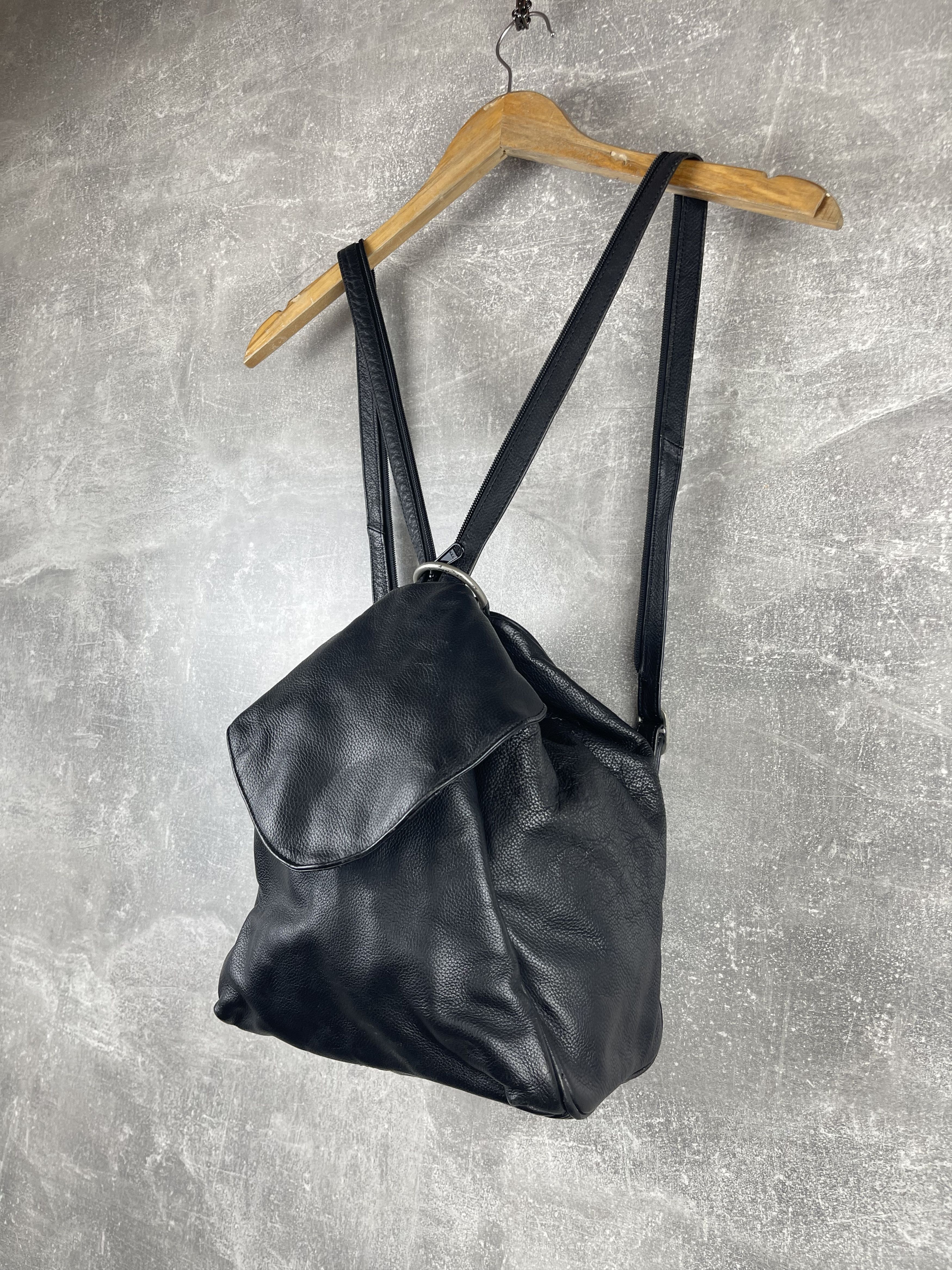 Seditionaries Artisan leather black avant garde transformer bag bacpack Size ONE SIZE - 3 Thumbnail