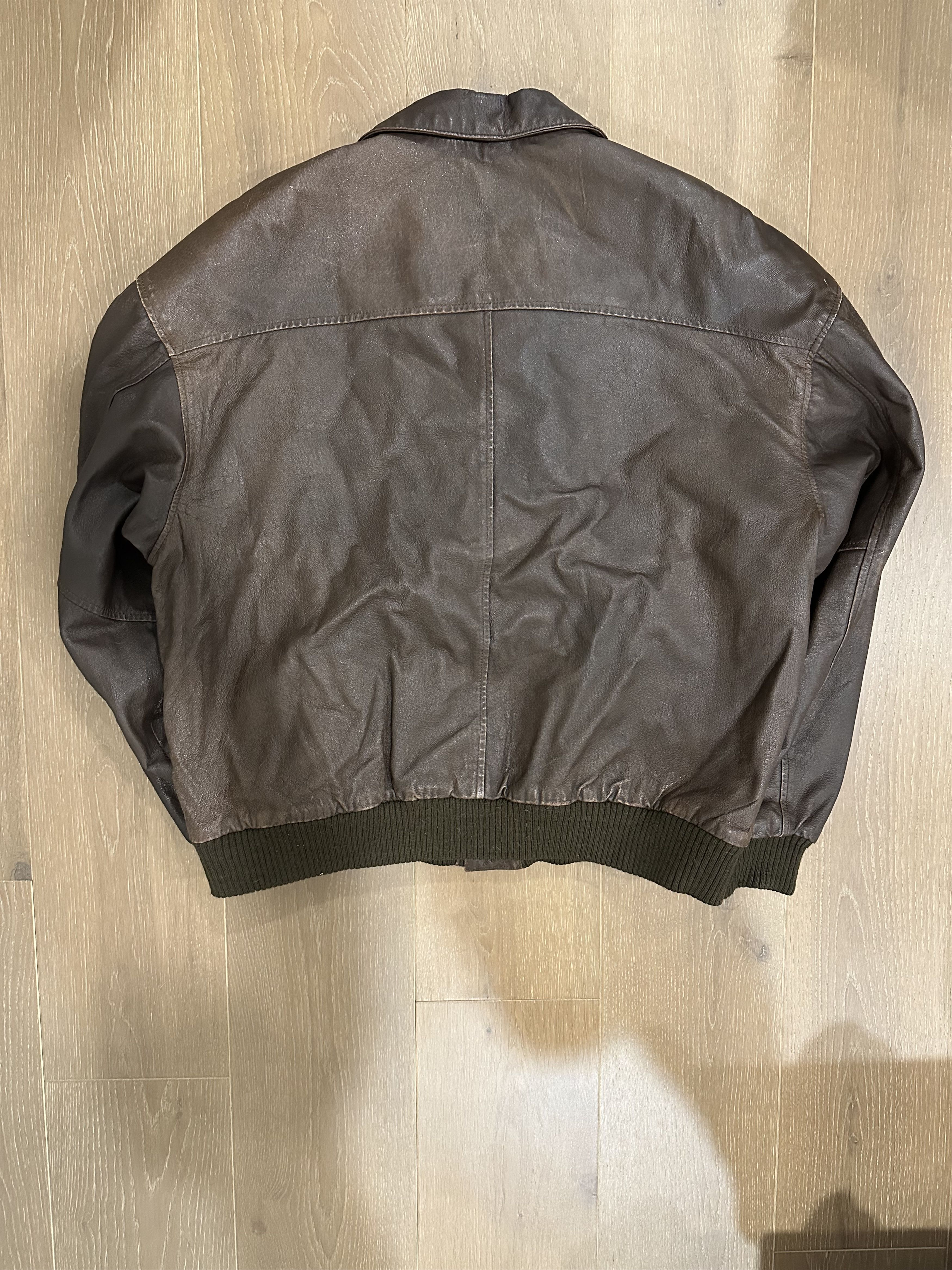 Leather × Vintage Vintage Global Identity Brown Leather Jacket Size US XL / EU 56 / 4 - 3 Thumbnail