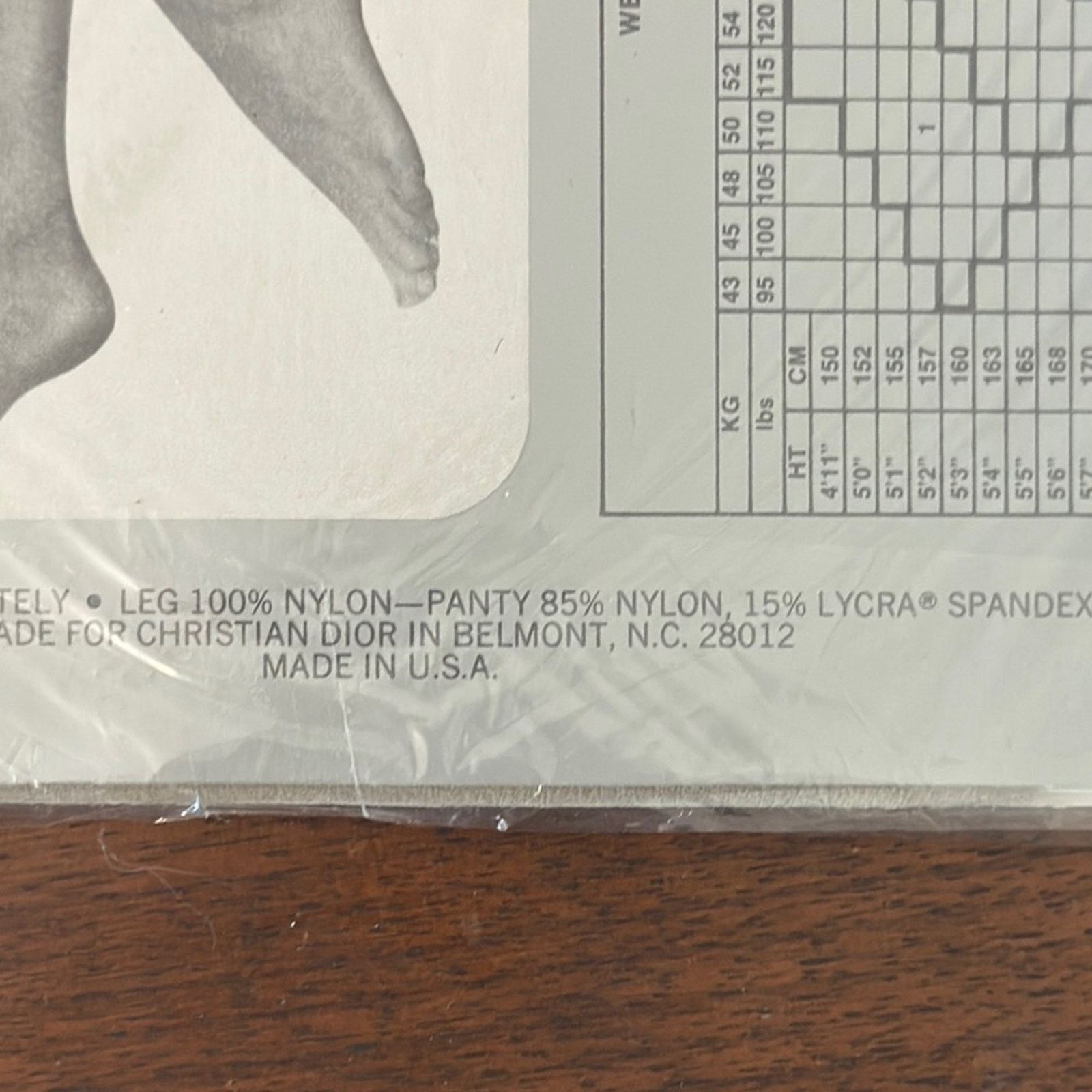 Dior Vintage 1980s Christian Dior Nylon Pantyhose Size 2 New Size ONE SIZE - 8 Thumbnail