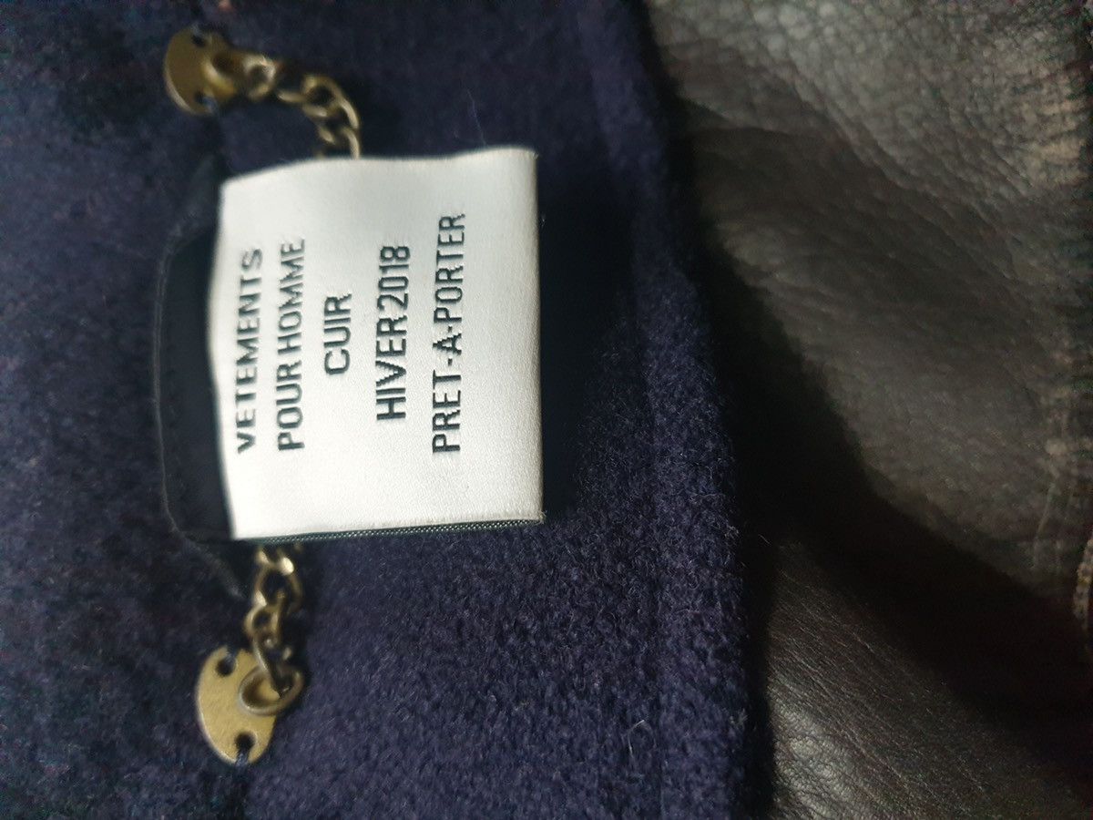 Vetements M Vetements oversized TIE leather trim VAGABOND wool coat Size US M / EU 48-50 / 2 - 7 Thumbnail