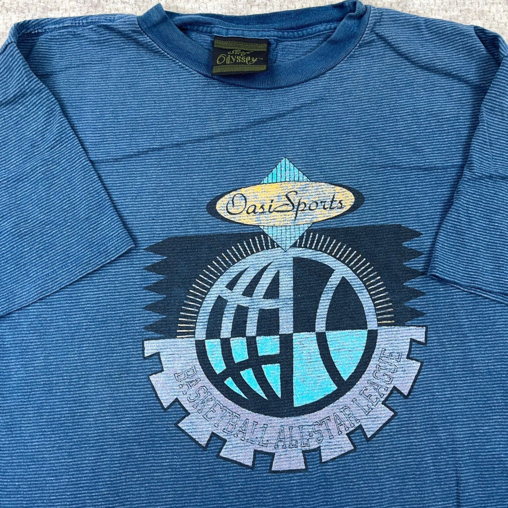 Vintage VINTAGE Odyssey Shirt Men XL Blue Surf Basketball 90s Tee Single Stitch Size US XL / EU 56 / 4 - 3 Thumbnail