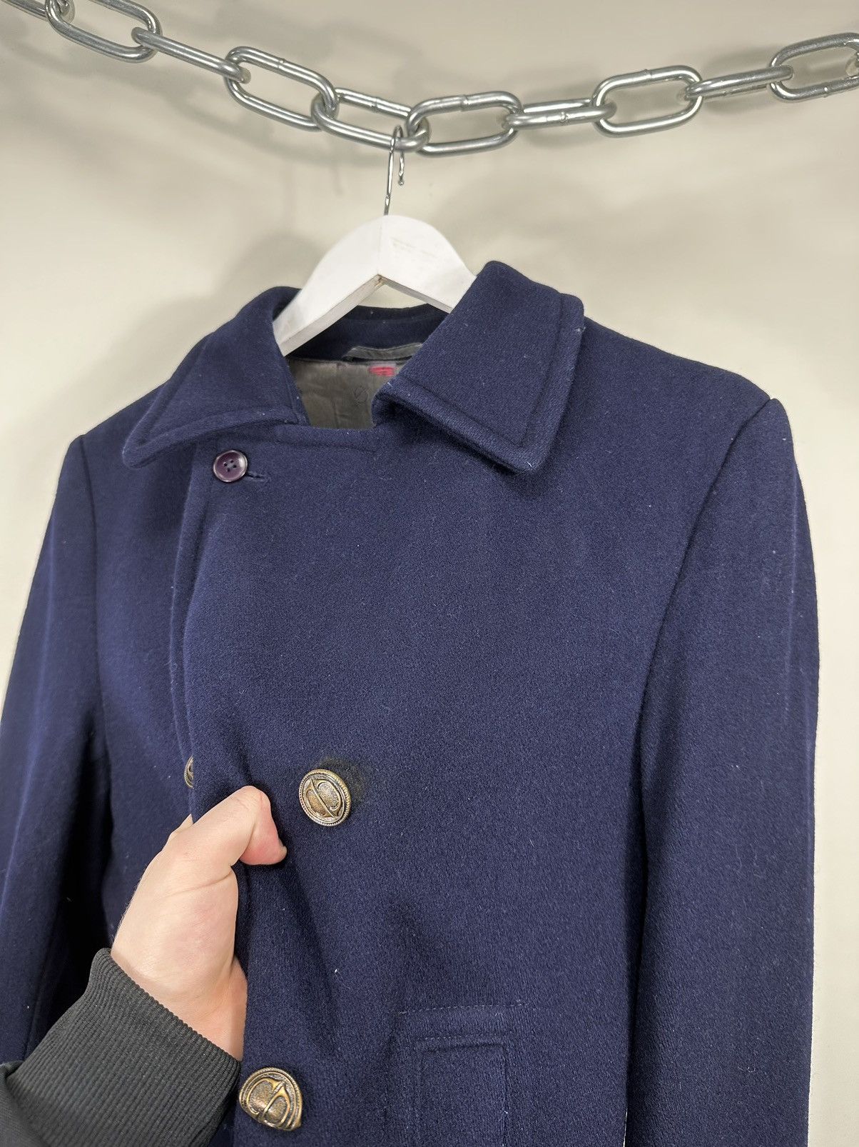 Christian Dior Monsieur Vintage 90s Christian Dior Double Breasted Luxury Wool Coat Size 40R - 12 Thumbnail