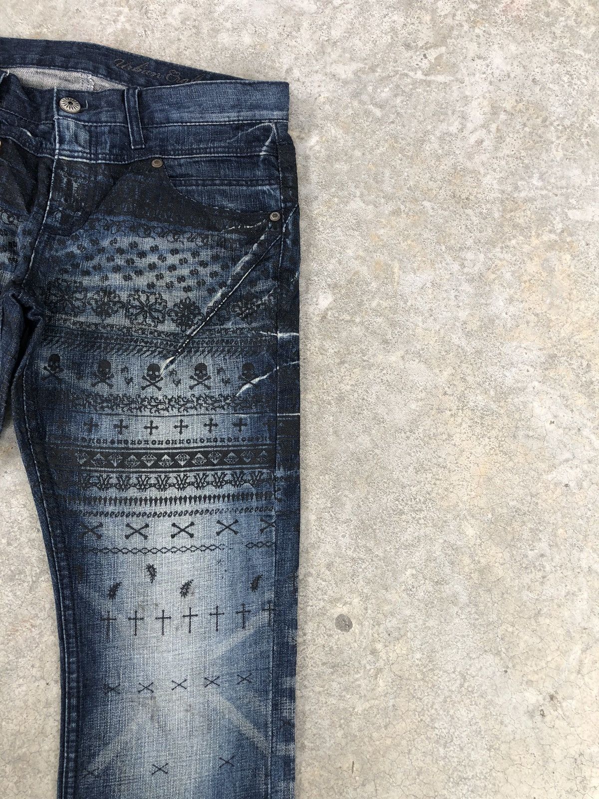 If Six Was Nine Flared Jeans Urban Craft Distressed Jeanss Size US 33 - 5 Thumbnail