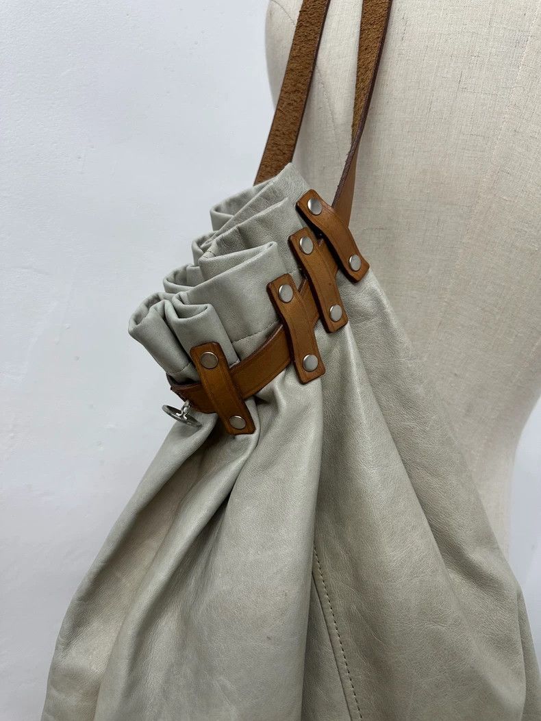 Yohji Yamamoto yohji yamamoto Drawstring Bundle Bag Wandering Dumpling Bu Size ONE SIZE - 4 Thumbnail