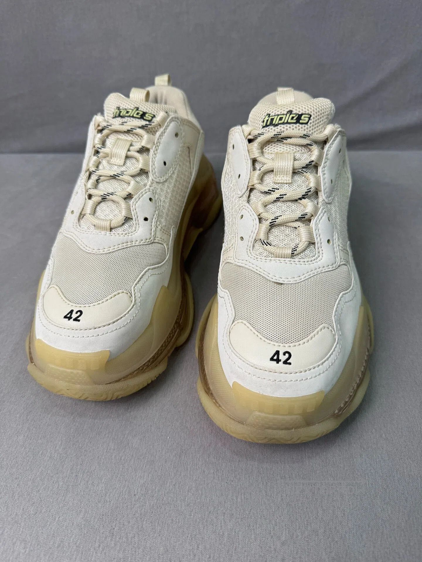 Balenciaga Balenciaga Triple S Cream Sneakers Size 42. Size US 9 / EU 42 - 3 Thumbnail