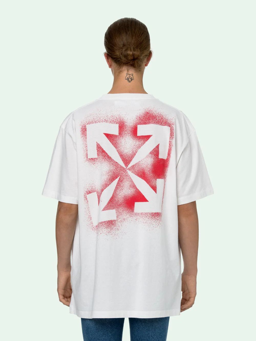 Off-White White and Red Stencil Arrows Oversized T-Shirt Size US M / EU 48-50 / 2 - 3 Thumbnail