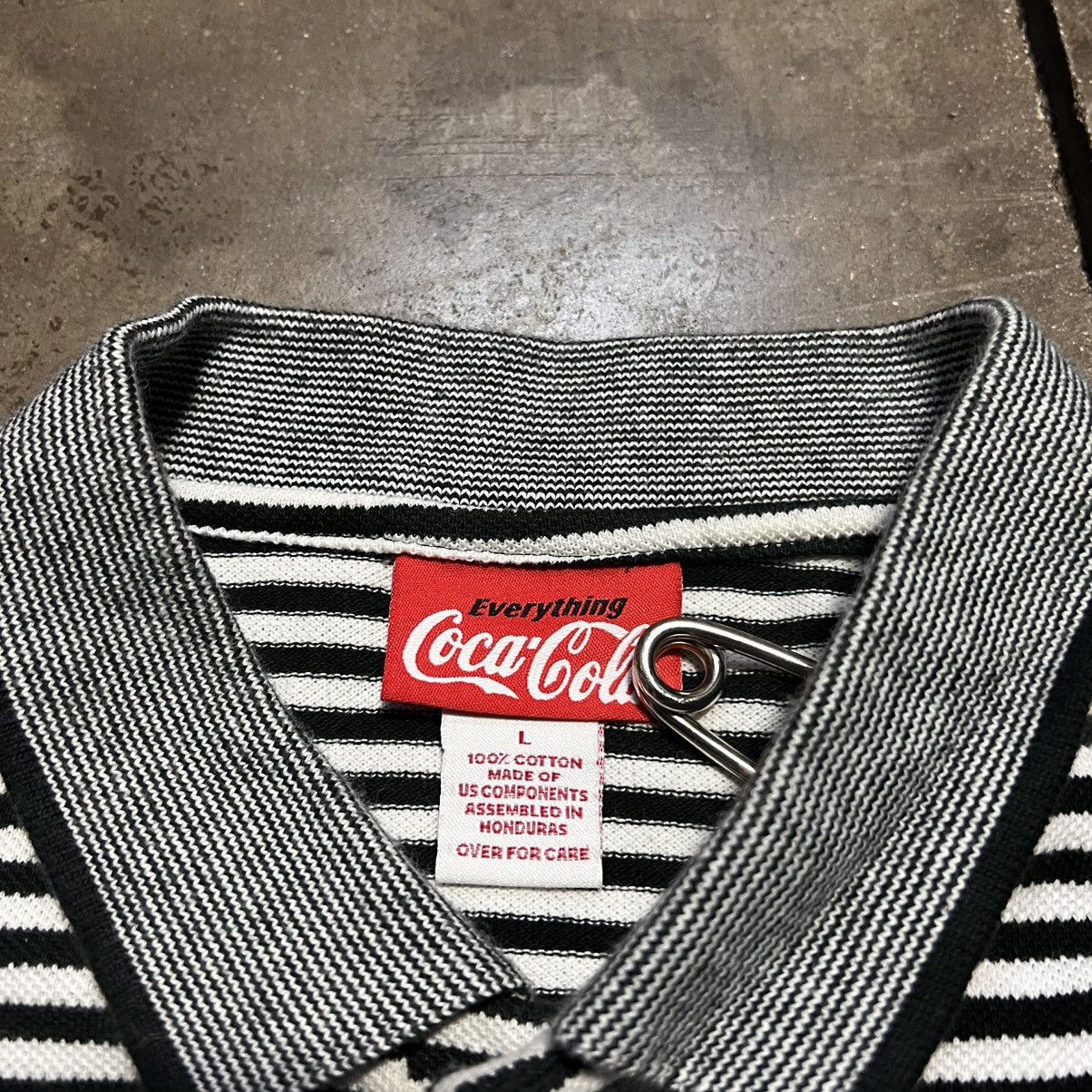Coca Cola Vintage Coca Cola Striped Polo Shirt Logo Promo Soda Rugby Size US L / EU 52-54 / 3 - 7 Thumbnail