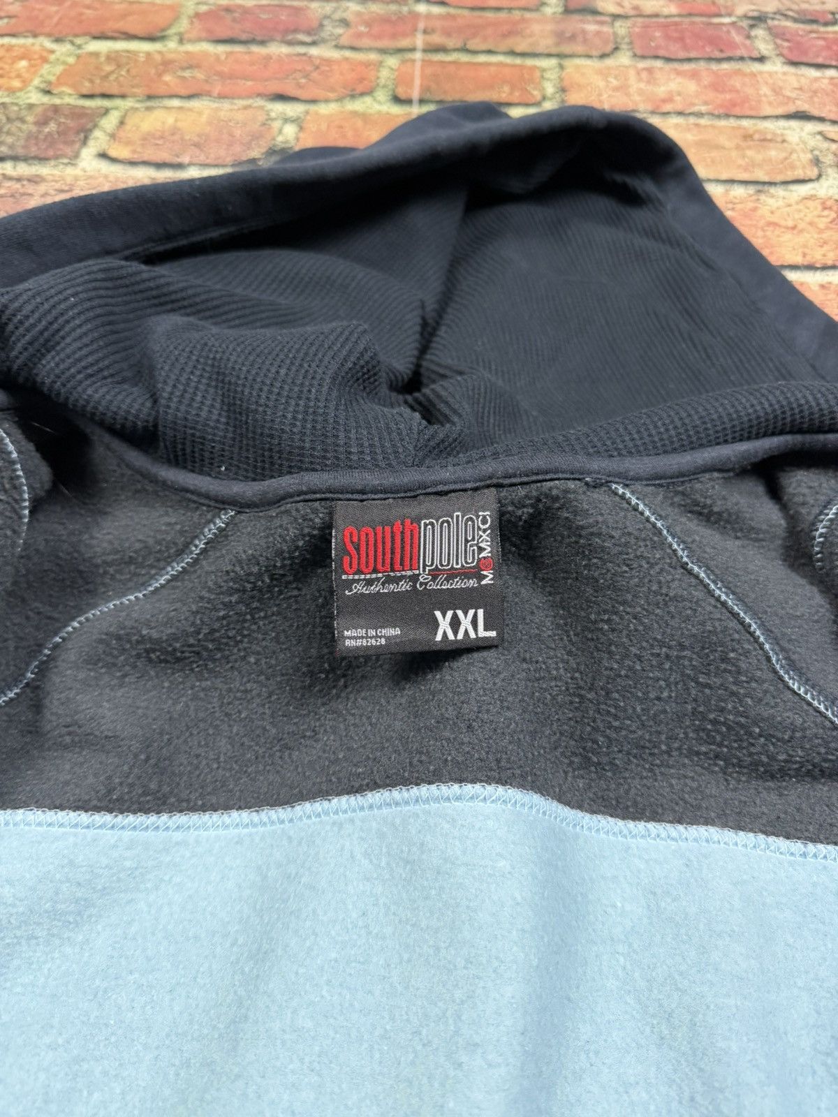 Southpole Vintage Southpole Zip-Up Hoodie Sweatshirt Blue Striped Y2K Size US XXL / EU 58 / 5 - 9 Thumbnail
