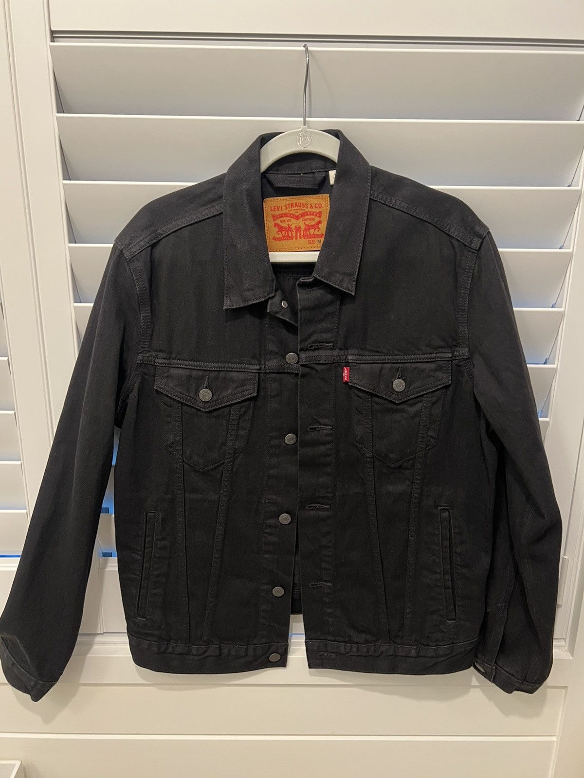 Levis jean jacket black denim