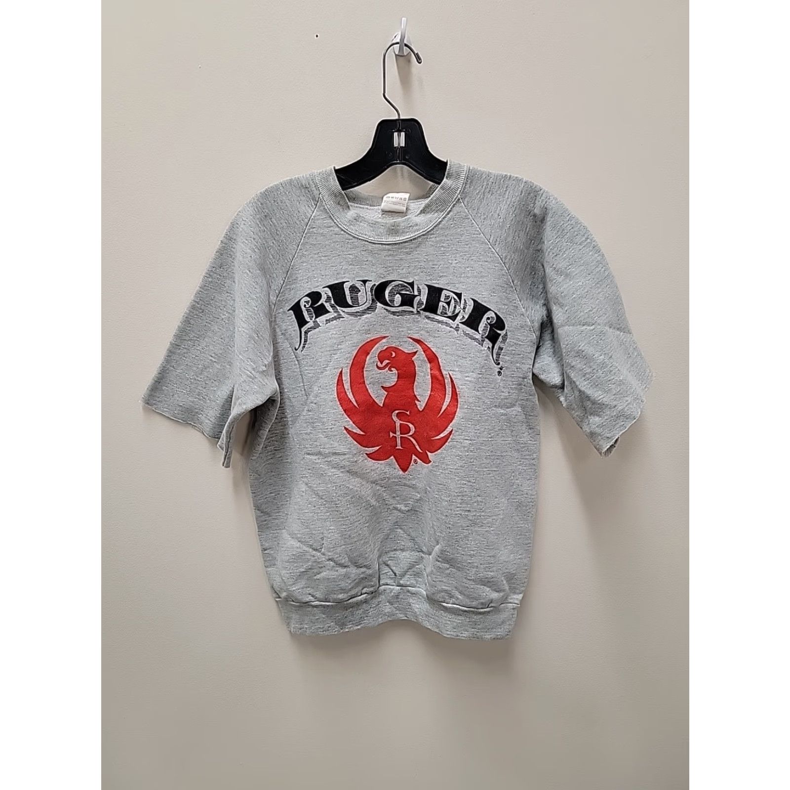 Fruit Of The Loom VINTAGE Ruger Sweatshirt Mens Size M Gray Chopped Sleeves Distressed Graphic Cracking Pullover Vintage Size US M / EU 48-50 / 2 - 2 Thumbnail