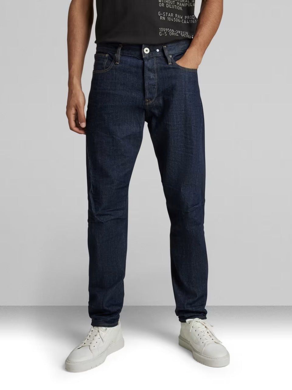 G-Star G-Star Raw Scutar 3-D Slim Tapered Dark Denim Jeans Vintage Size US 33 - 3 Thumbnail