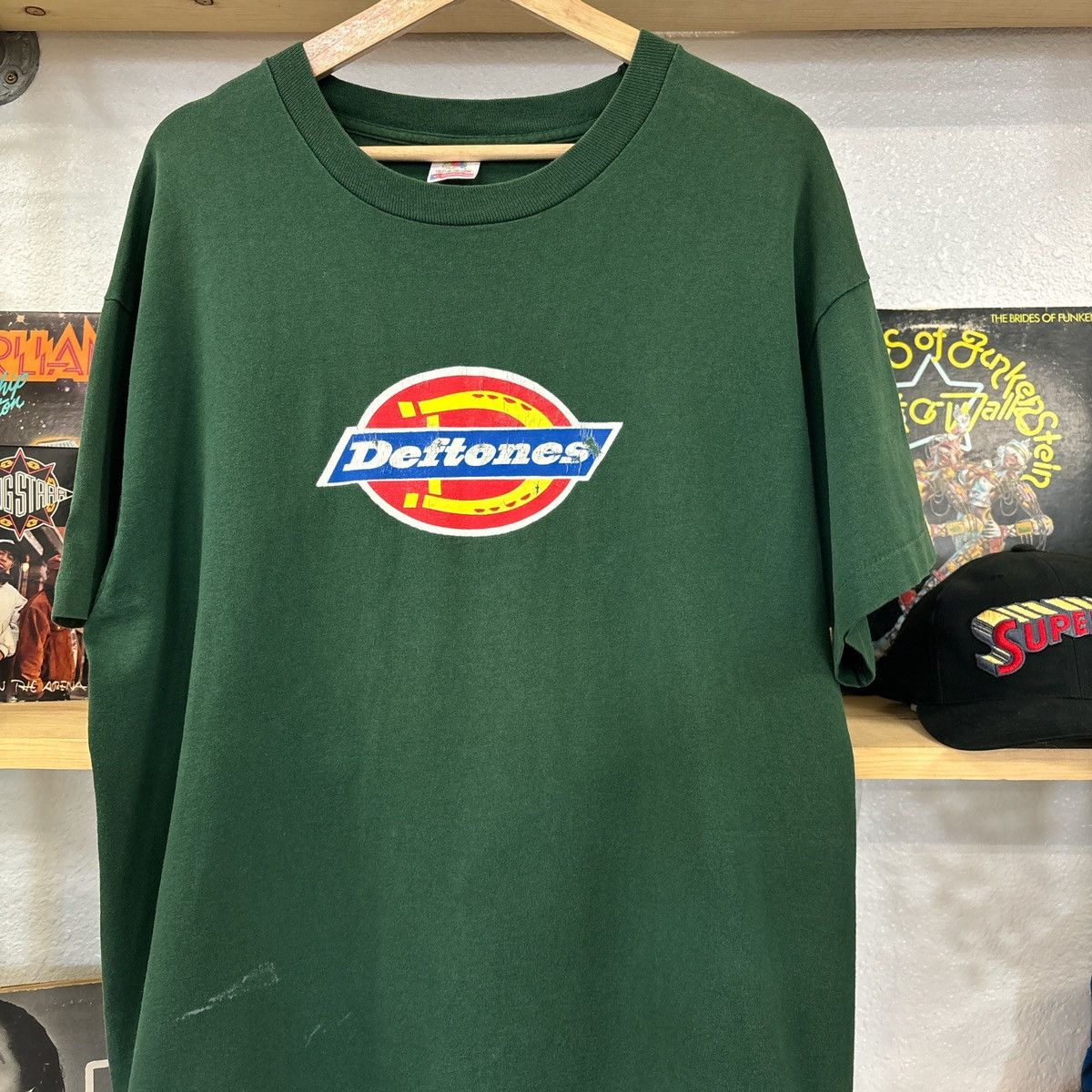 Image of Vintage 90’S Deftones Dickies Adrenaline Tour in Green, Men's (Size XL)