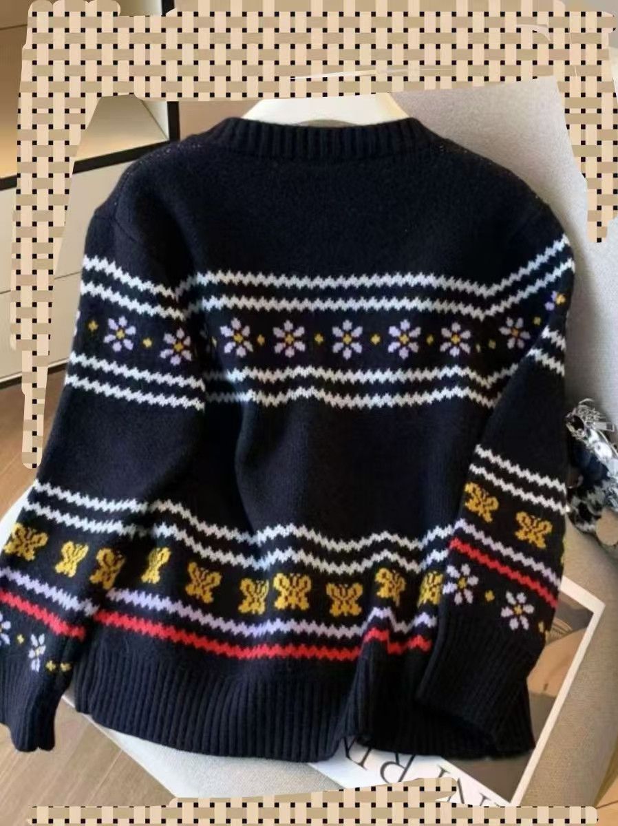 Vintage Loose-fit printed cardigan jumper Size US M / EU 48-50 / 2 - 4 Thumbnail