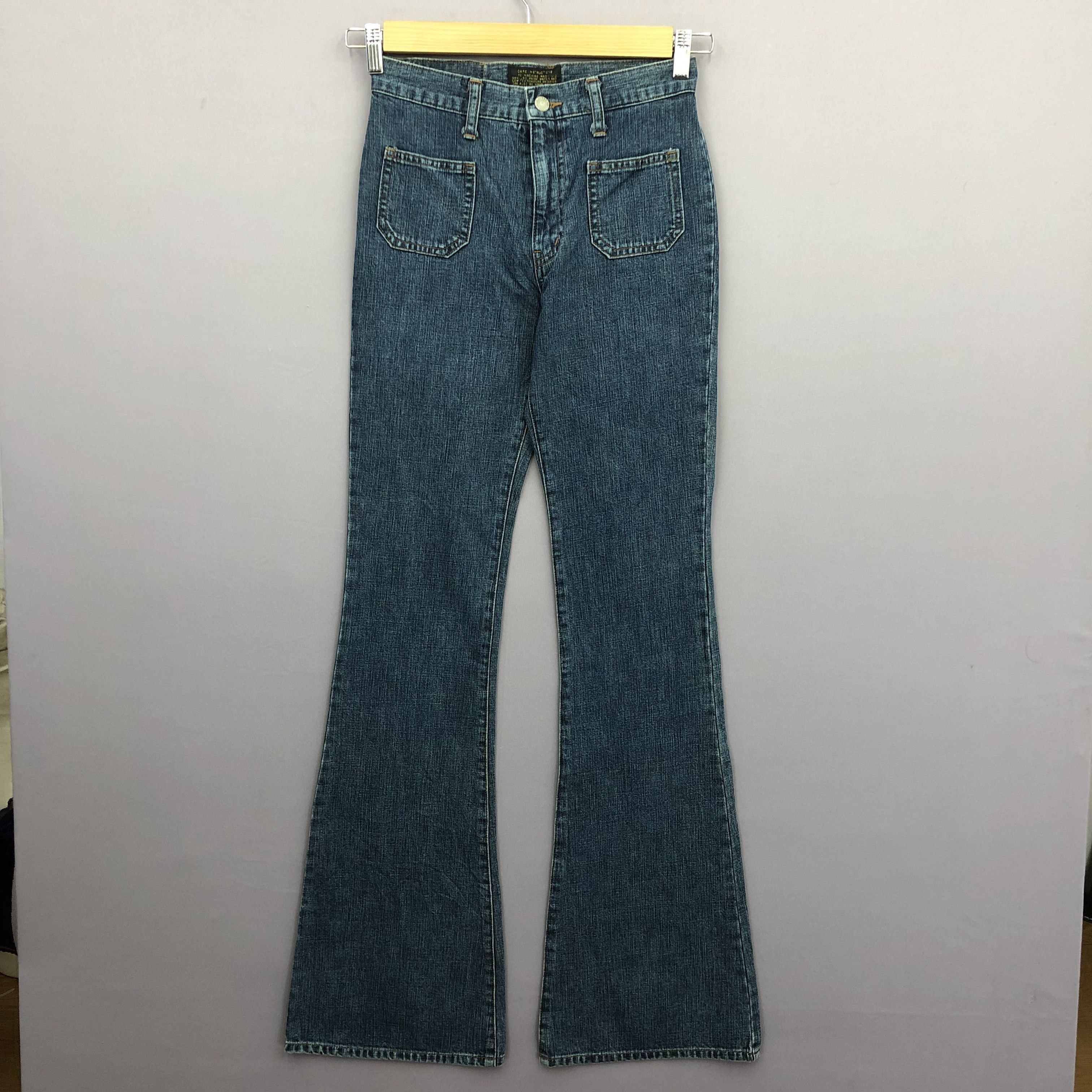 Japanese Brand Vintage NWT 90s Studio D'Artisan Bush Pants Flare Blue Jeans Size 26" / US 2 / IT 38 - 1 Thumbnail