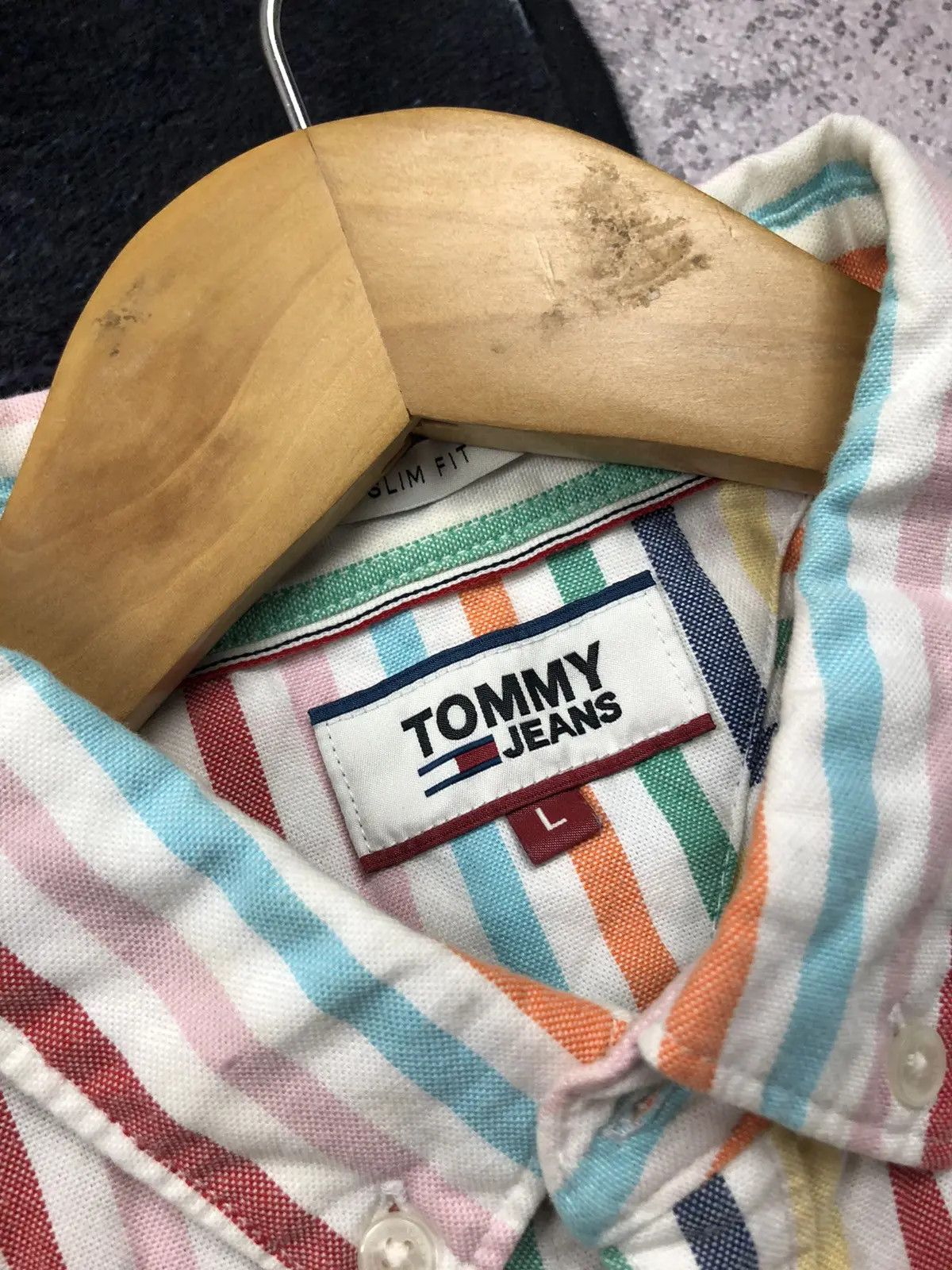 Tommy Hilfiger TOMMY HILFIGER Jeans Multicolour Shirt Mini Logo Slim Fit Size US L / EU 52-54 / 3 - 6 Thumbnail