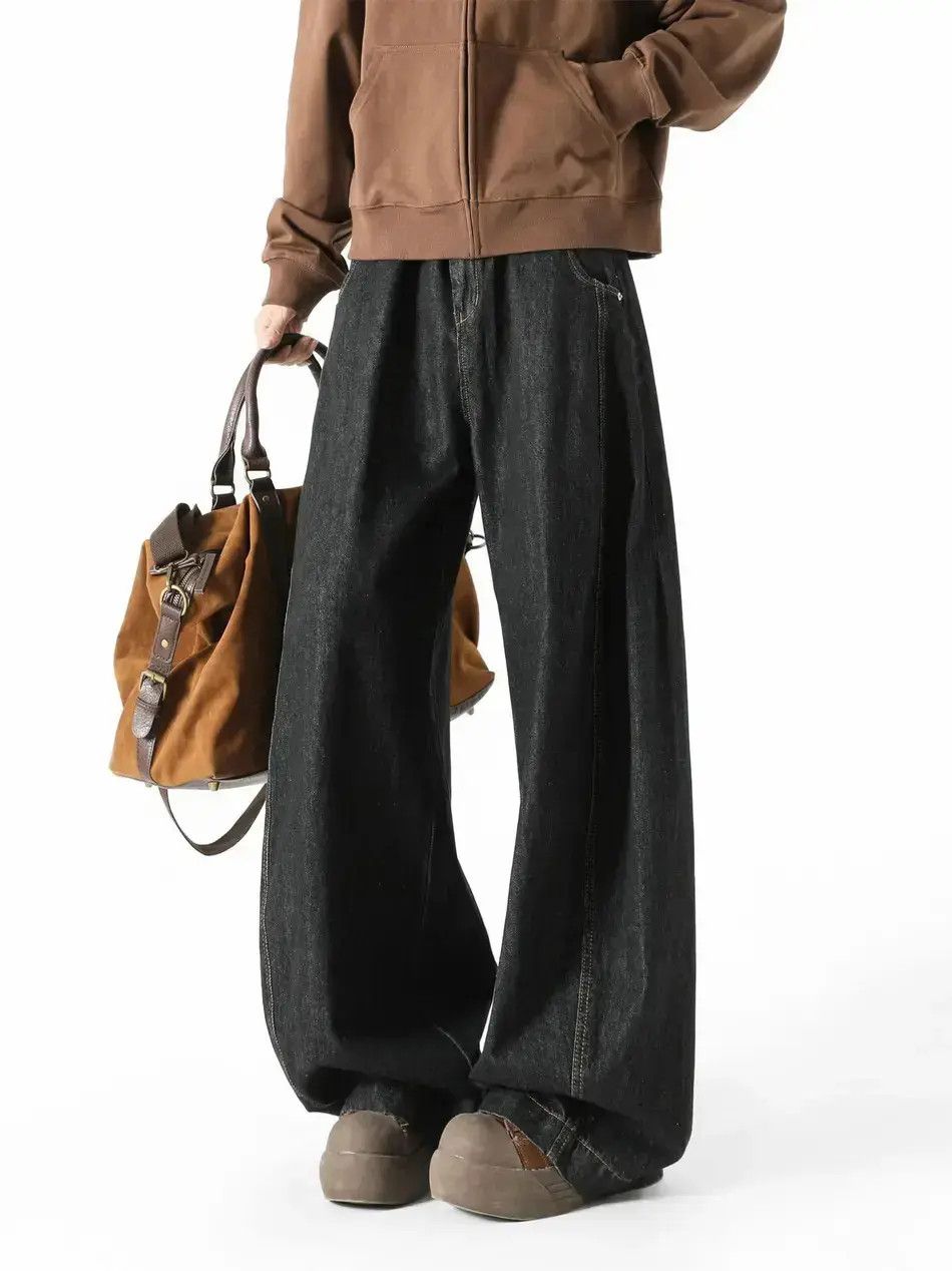 Japanese Brand Retro loose wide leg high street jeans Size US 32 / EU 48 - 6 Thumbnail