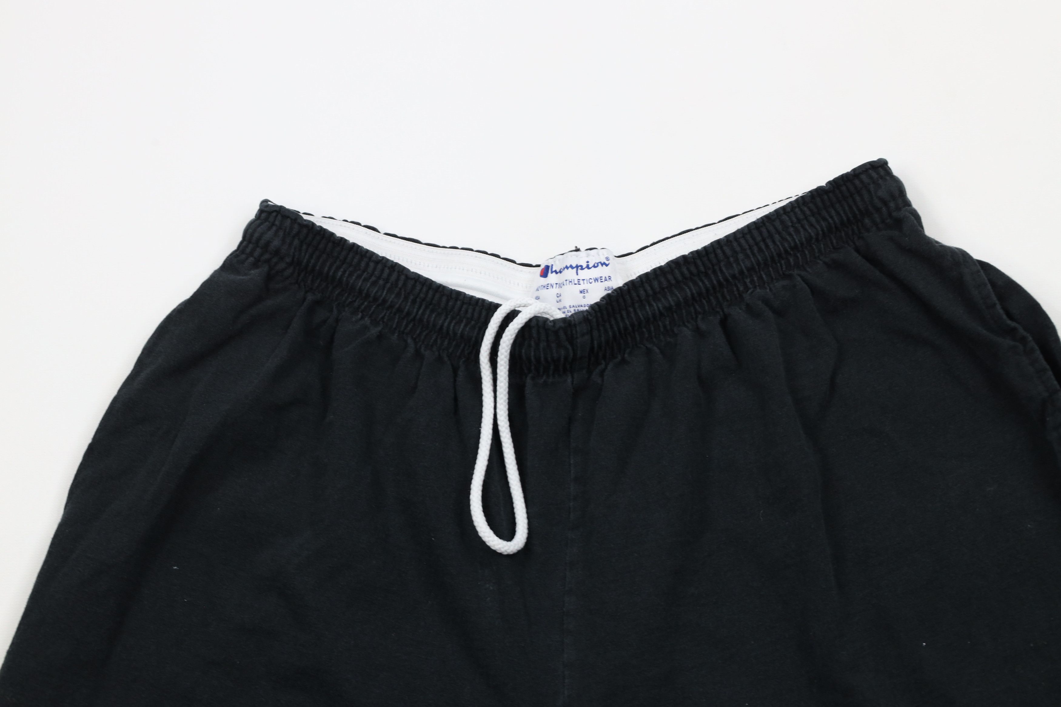 Champion × Vintage Vintage Champion Classic Logo Above Knee Shorts Black Cotton Size US 34 / EU 50 - 2 Thumbnail