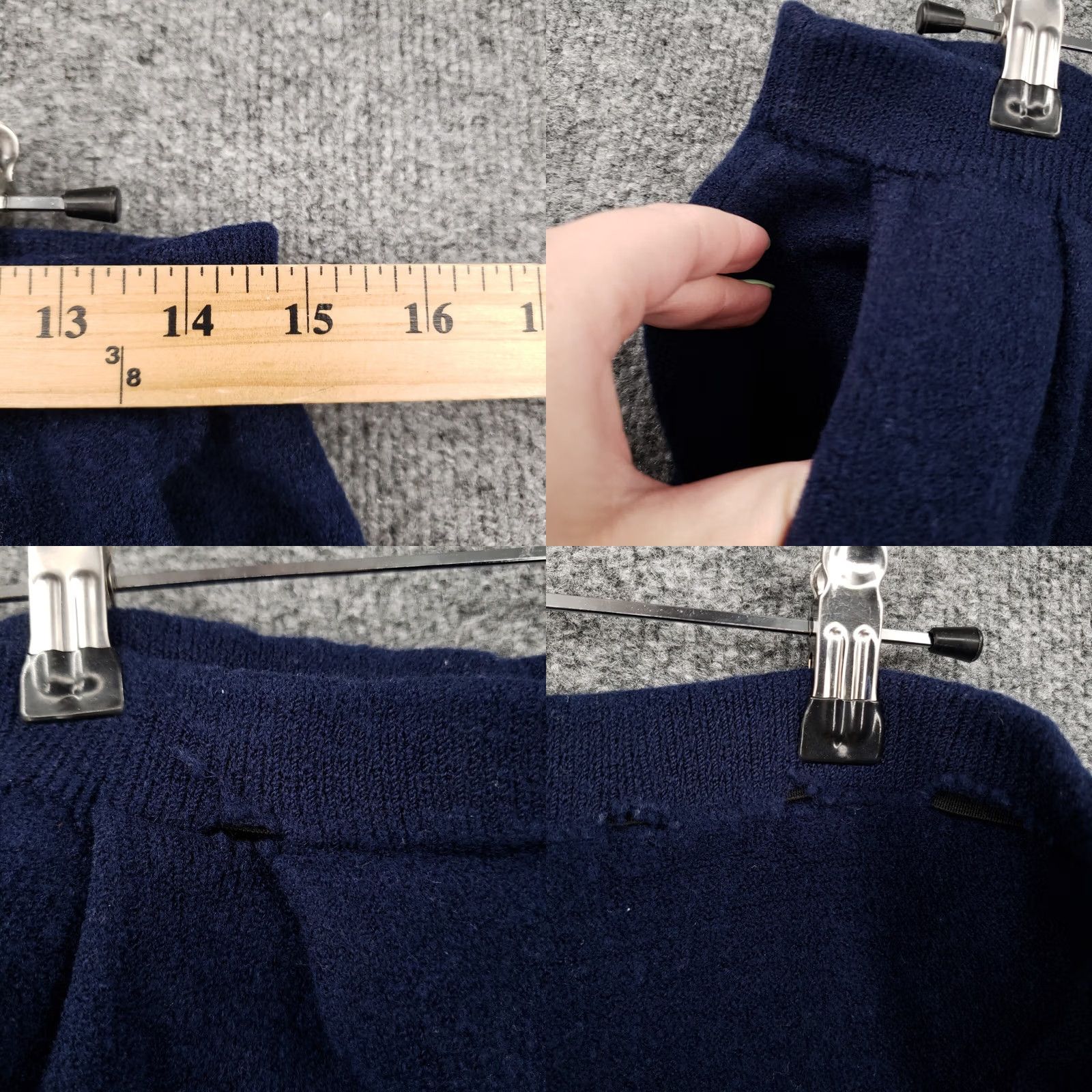 Asics St John Basics Pants Womens Blue Knit Capri Pull On Mid Rise Pleated Size 6 Size 28" / US 6 / IT 42 - 8 Thumbnail