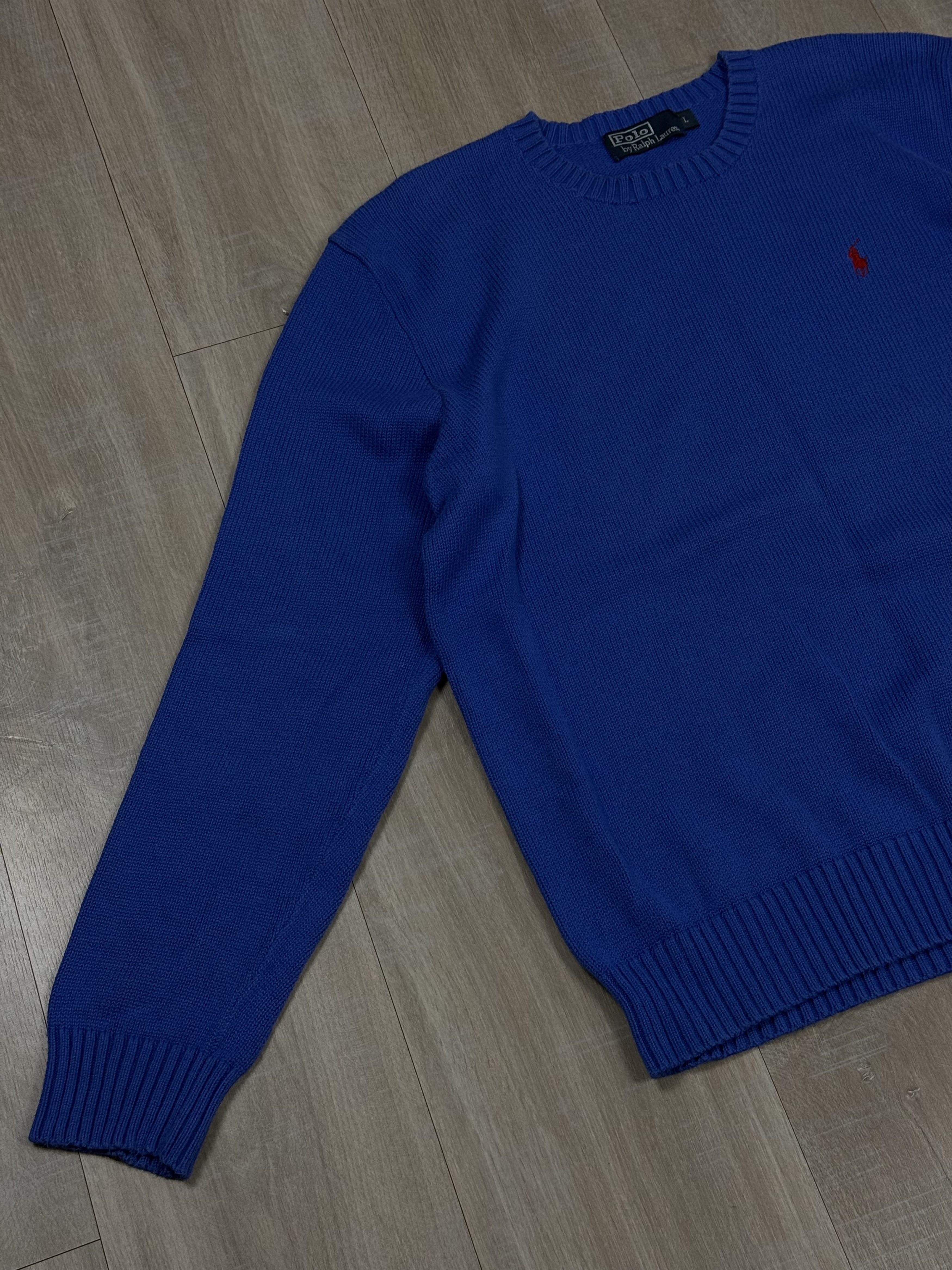 Polo Ralph Lauren Vintage Polo Ralph Lauren Sweater Blue Size L Size US L / EU 52-54 / 3 - 2 Thumbnail