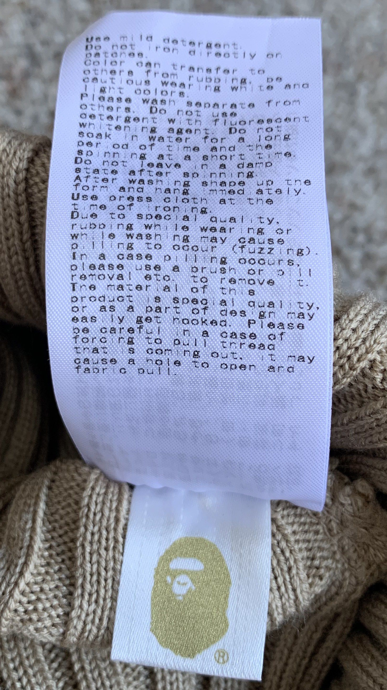 Bape OG Bape WGM Shark Beanie Size ONE SIZE - 7 Thumbnail