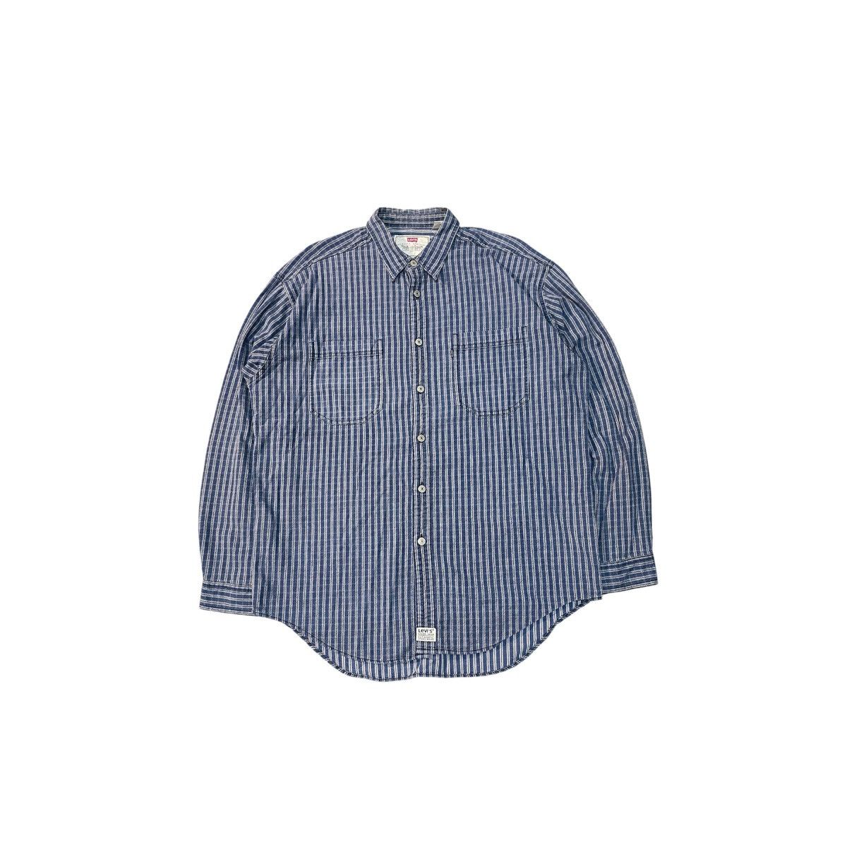 Levi's × Levi's Vintage Clothing × Vintage Levi’s Denim Check Shirt Vintage 90s Size US L / EU 52-54 / 3 - 1 Thumbnail