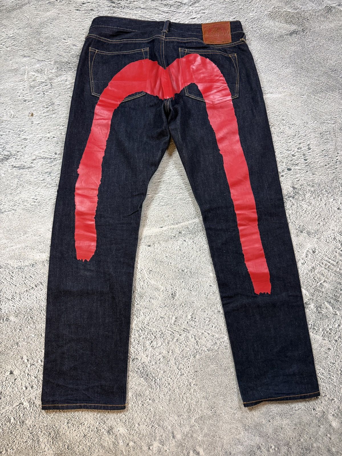 Evisu × Japanese Brand × Vintage Vintage red tag evisu jeans Big