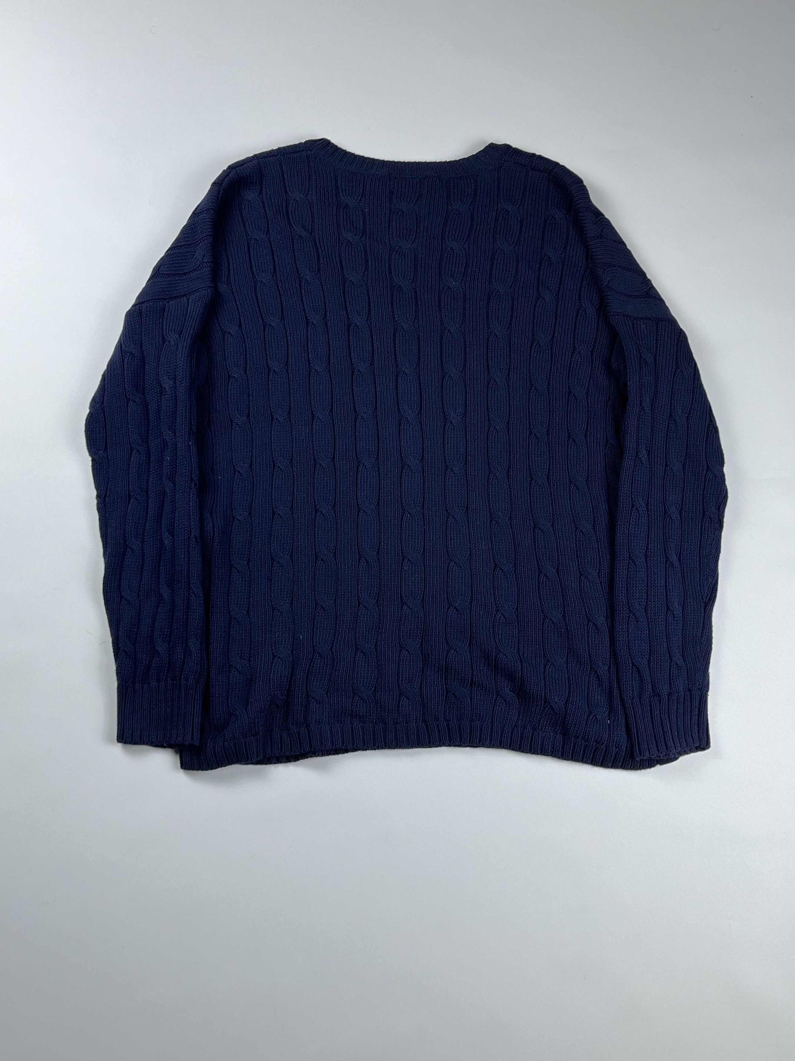 Polo Ralph Lauren × Vintage Ralph Lauren Navy Blue Knit Sweater Size M / US 6-8 / IT 42-44 - 6 Thumbnail