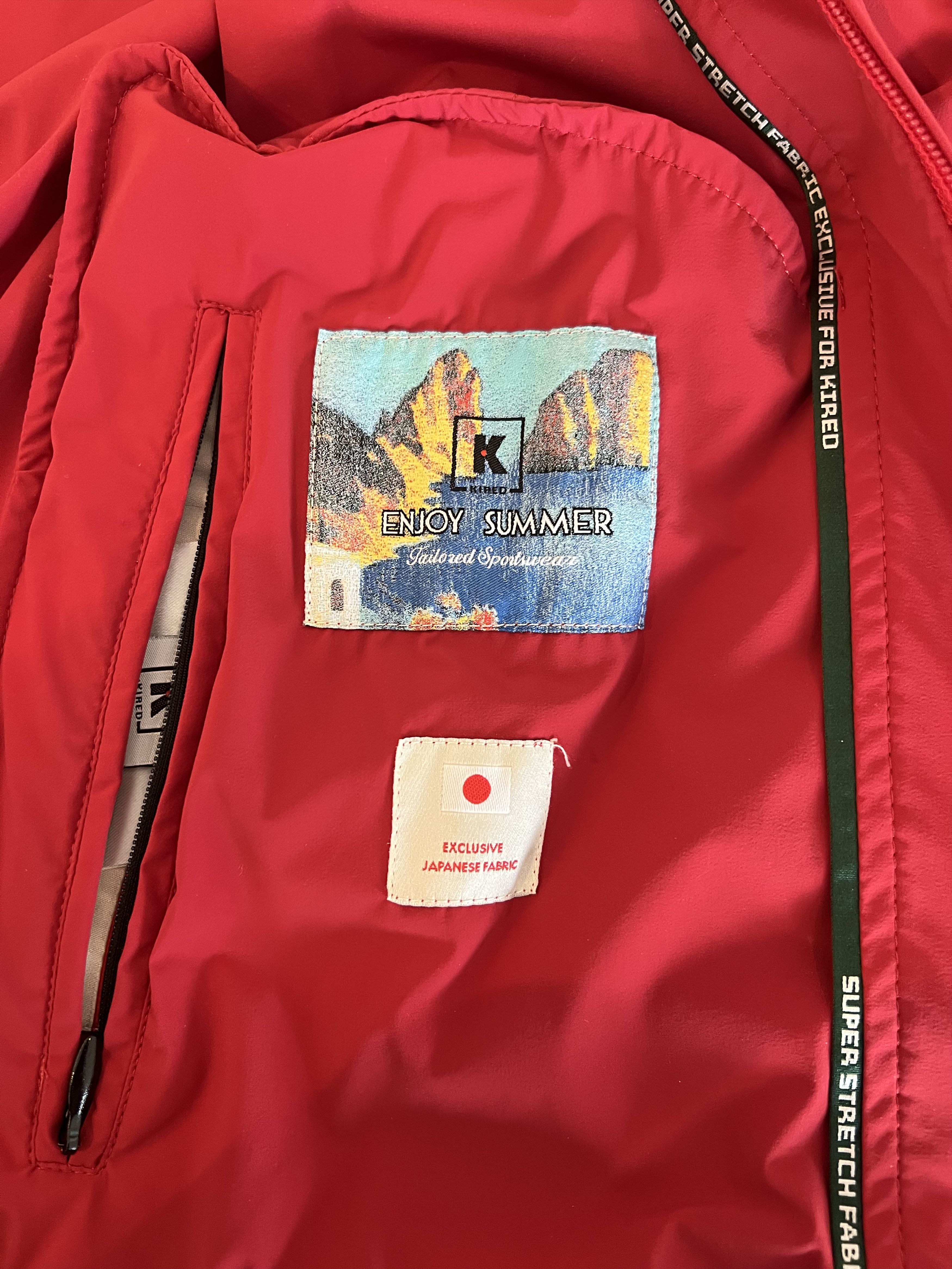 Kiton Kired By Kiton Men's Red Windbreaker- Medium Size US M / EU 48-50 / 2 - 2 Thumbnail