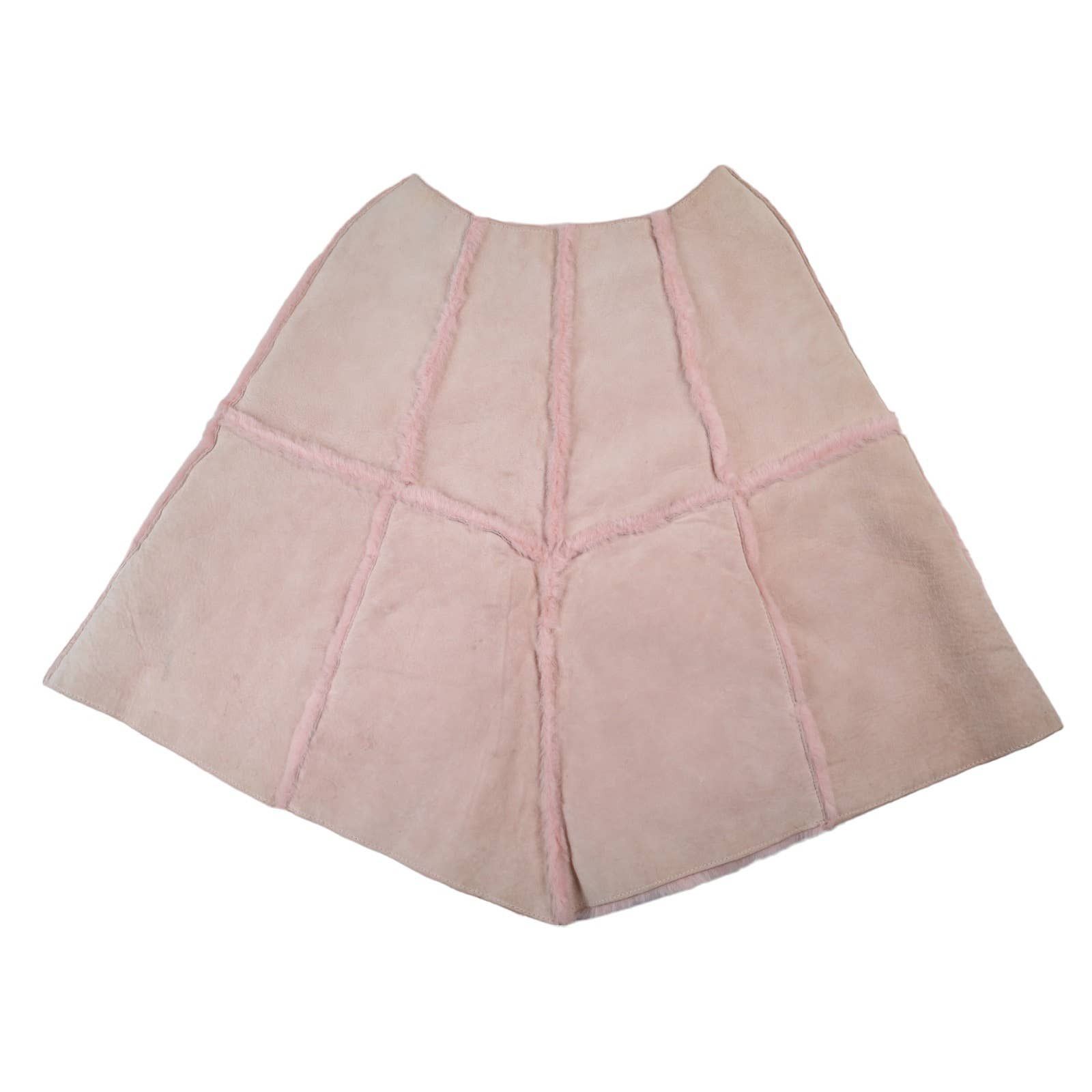 image of UGG Leather Sherling Lined Skirt in Tan, Women's (Size 26)