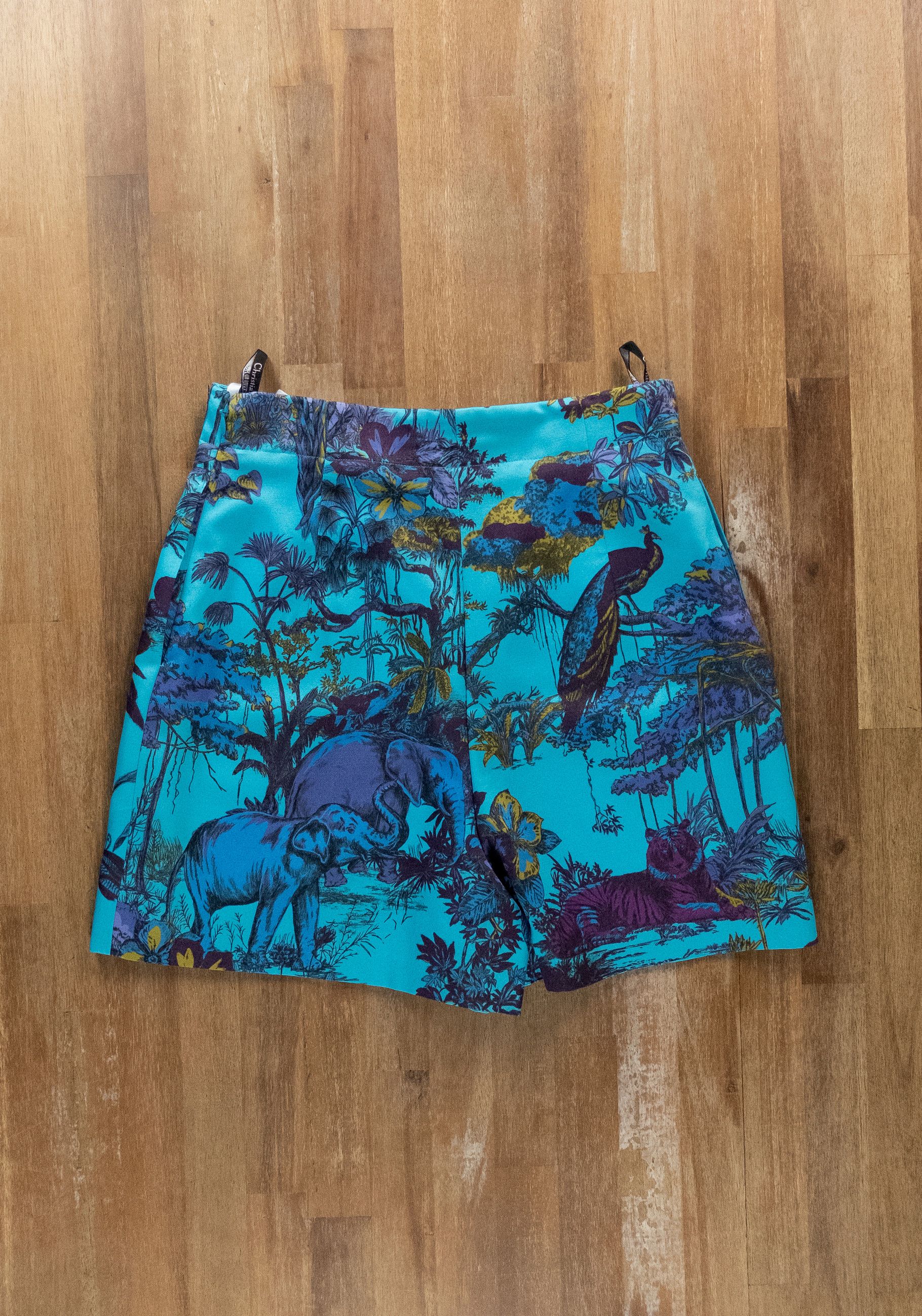 Dior DIOR Toile de Jouy Voyage wool blue silk mini shorts 6 US 38 Size 28" / US 6 / IT 42 - 8 Thumbnail
